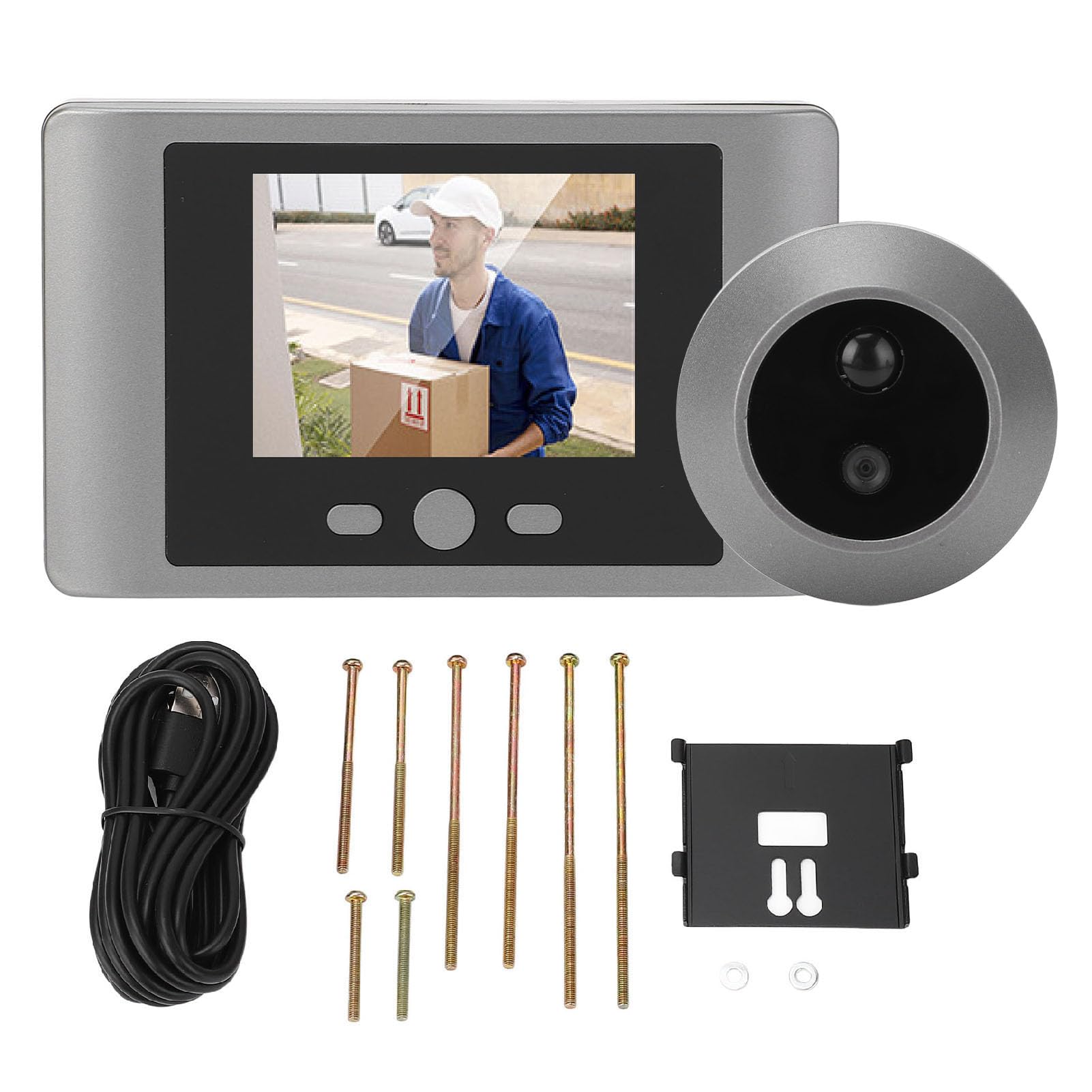 SEAFRONT Spioncino Elettronico con Sensore di Movimento PIR, Telecamera Digitale con Visione Notturna, Display LCD 2,8 Pollici