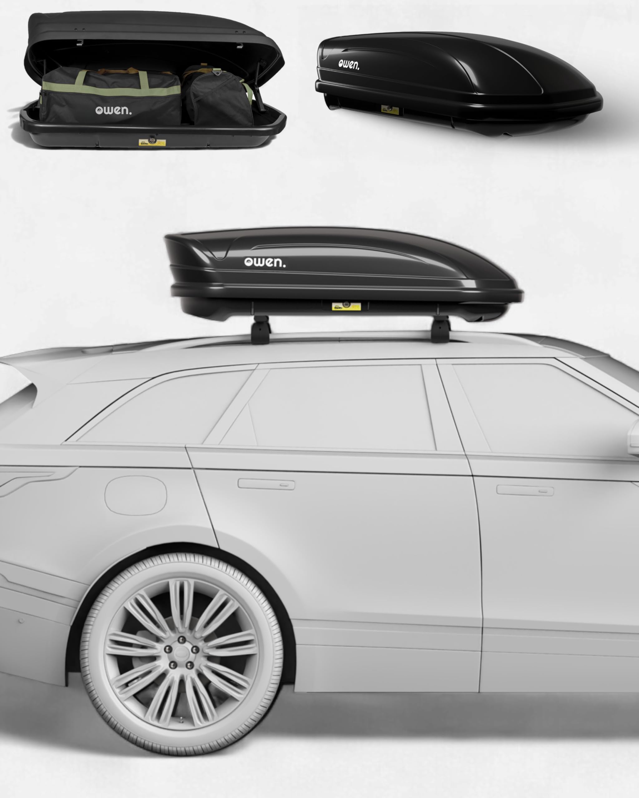 Thule Pacific M Box Portabagagli - 410 Litri, Apertura Singola Destra, Nero, Per Auto - Foto 9