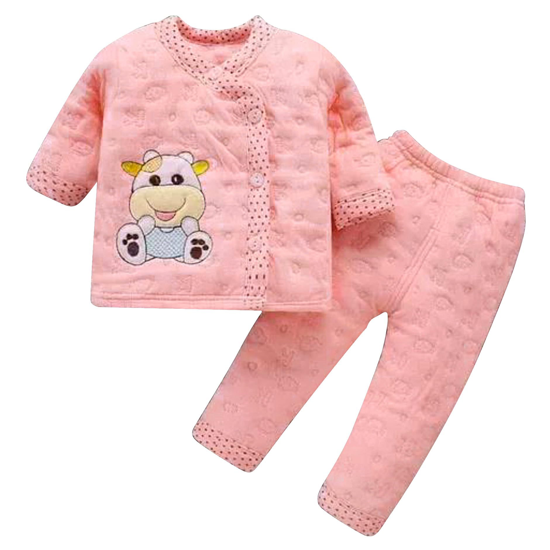 Fancy WalasPresents New Born Baby Winter Wear Baby Clothes 2 Pcs Sets 100% Cotton Baby Boys Girls Unisex Baby Cotton/Winter Suit Infant Clothes First Gift For New Born.