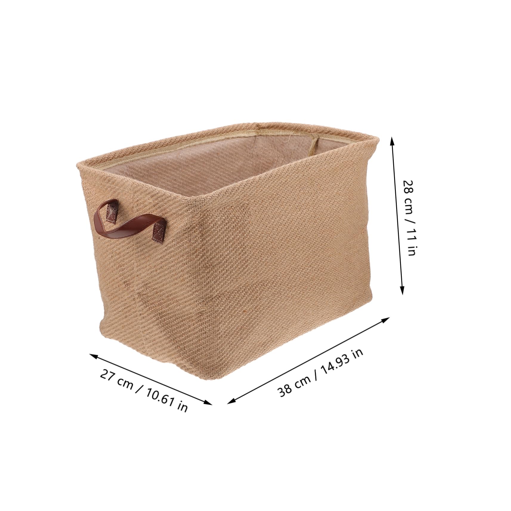Cesta Diseño Ahorrador de Espacio de Almacenamiento Plegable de Yute Capa Pe y Gran Capacidad para Organizar Ropa y Objetos Hogar