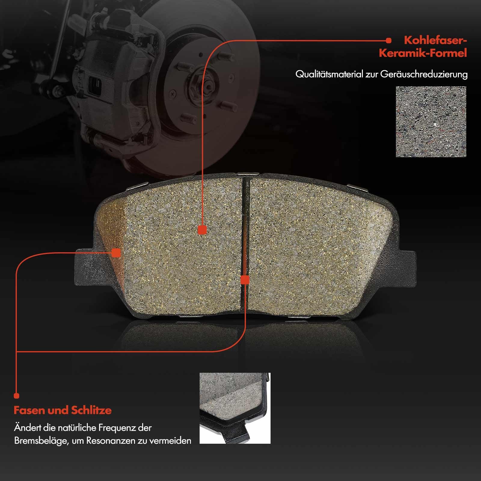 Frankberg Bremsbeläge - Perfekter Ersatz Für Hyundai & KIA Modelle | Vorderachse Links/Rechts | Mit Verschleißwarnung