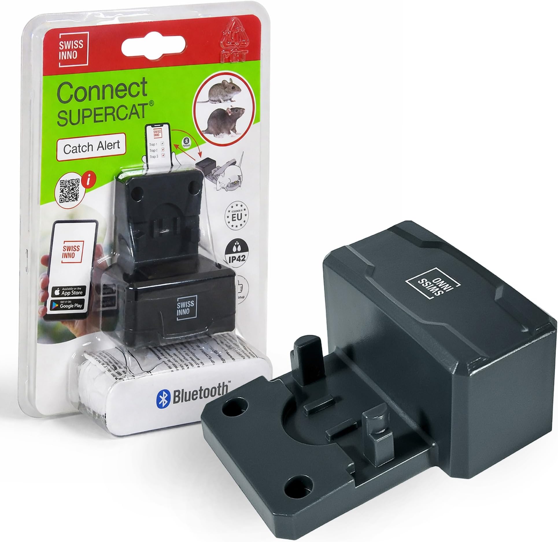 Catch Alert Connect SuperCat – Bluetooth Add-On for Mouse and Rat Traps - Digital Pest Control via Free iOS/Android App - Compatible with All SuperCat Traps - Requires 2x AAA Batteries