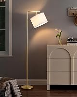 EDISHINE arany ívlámpa állólámpa linen árnyékolóval, E27 LED, 160 cm, nappali hálószoba 7