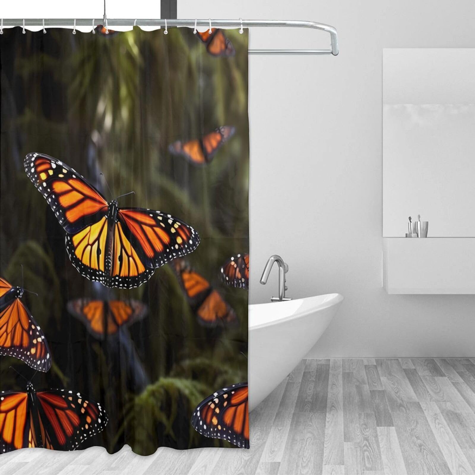 Rideau de douche imperméable pour salle de bain fini les sols inondés 183 cm