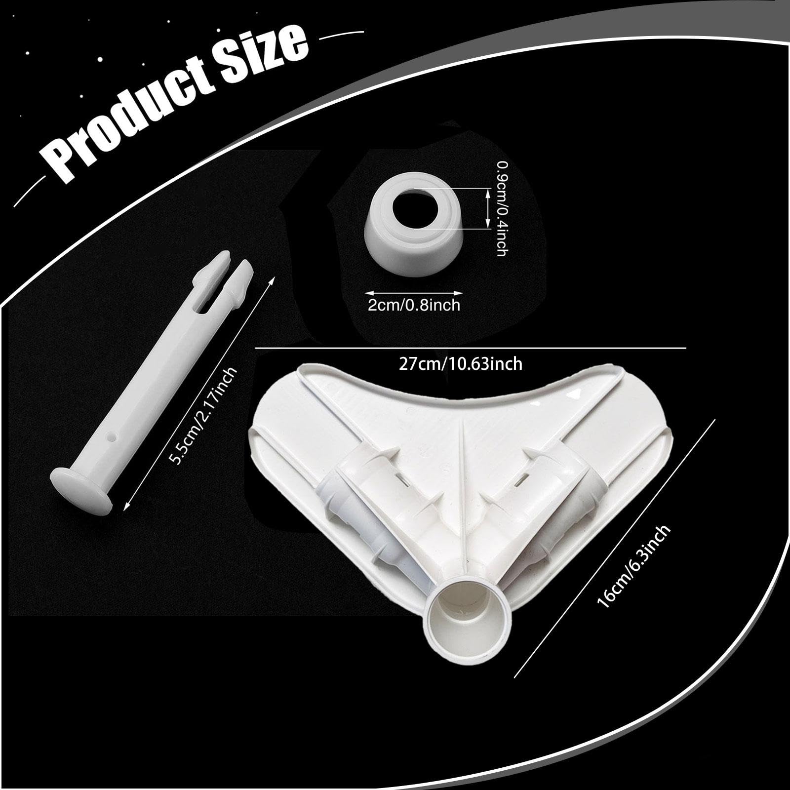 Milageto Piscoir du Support de Pièce de Remplacement,Connecteur d'angle du Cadre de Piscine, Adaptateur Facile à Installer, Support du Cadre de Piscine, Matériel de Joint d'angle avec 10 Clous
