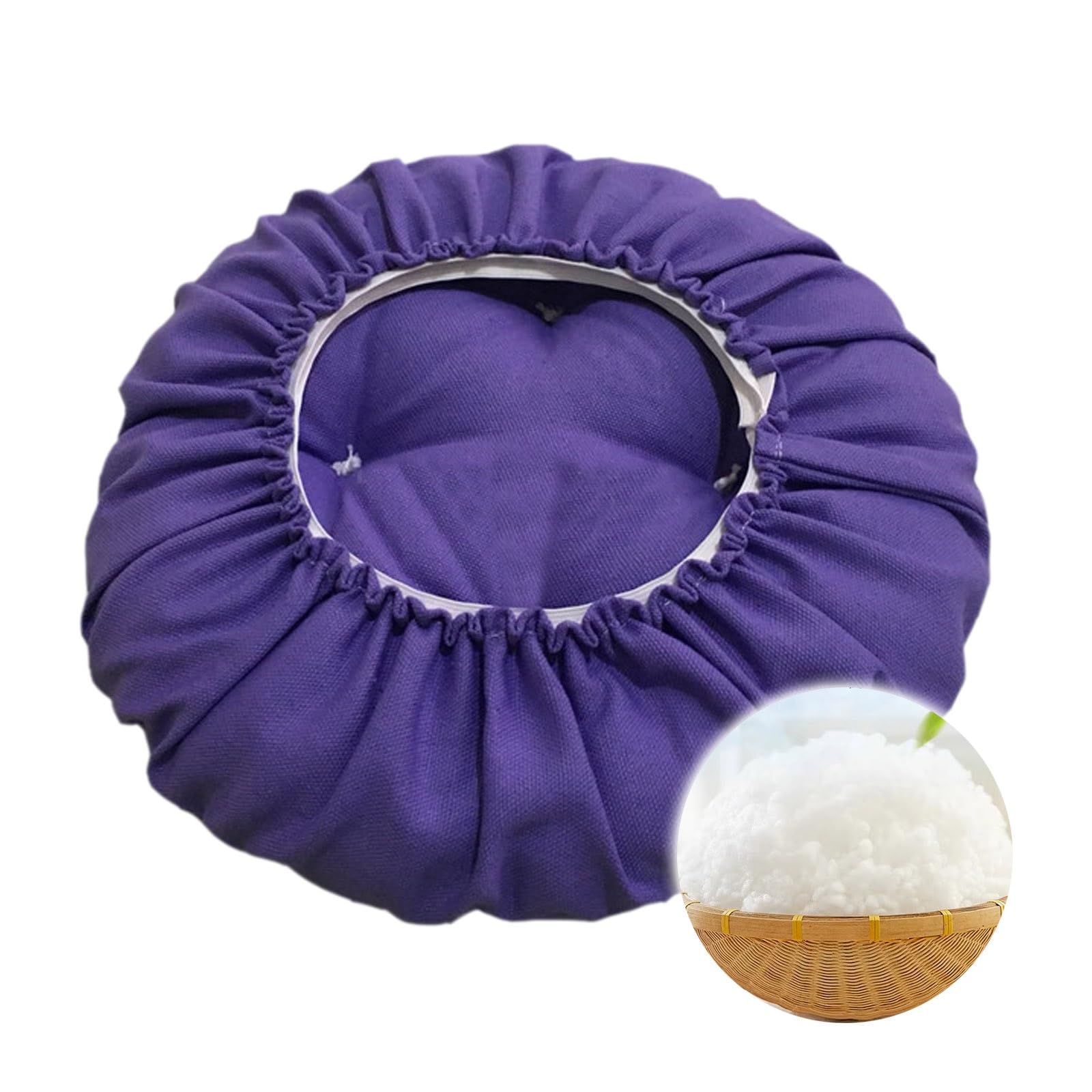 SVFOEBJM Comfy Round Seat Pads Diameter 30/35/45/55cm Anti-slip Stool Cushion With Elastic For Dining Chairs Barstool Bistro Round Cushion(Purple,25cm)