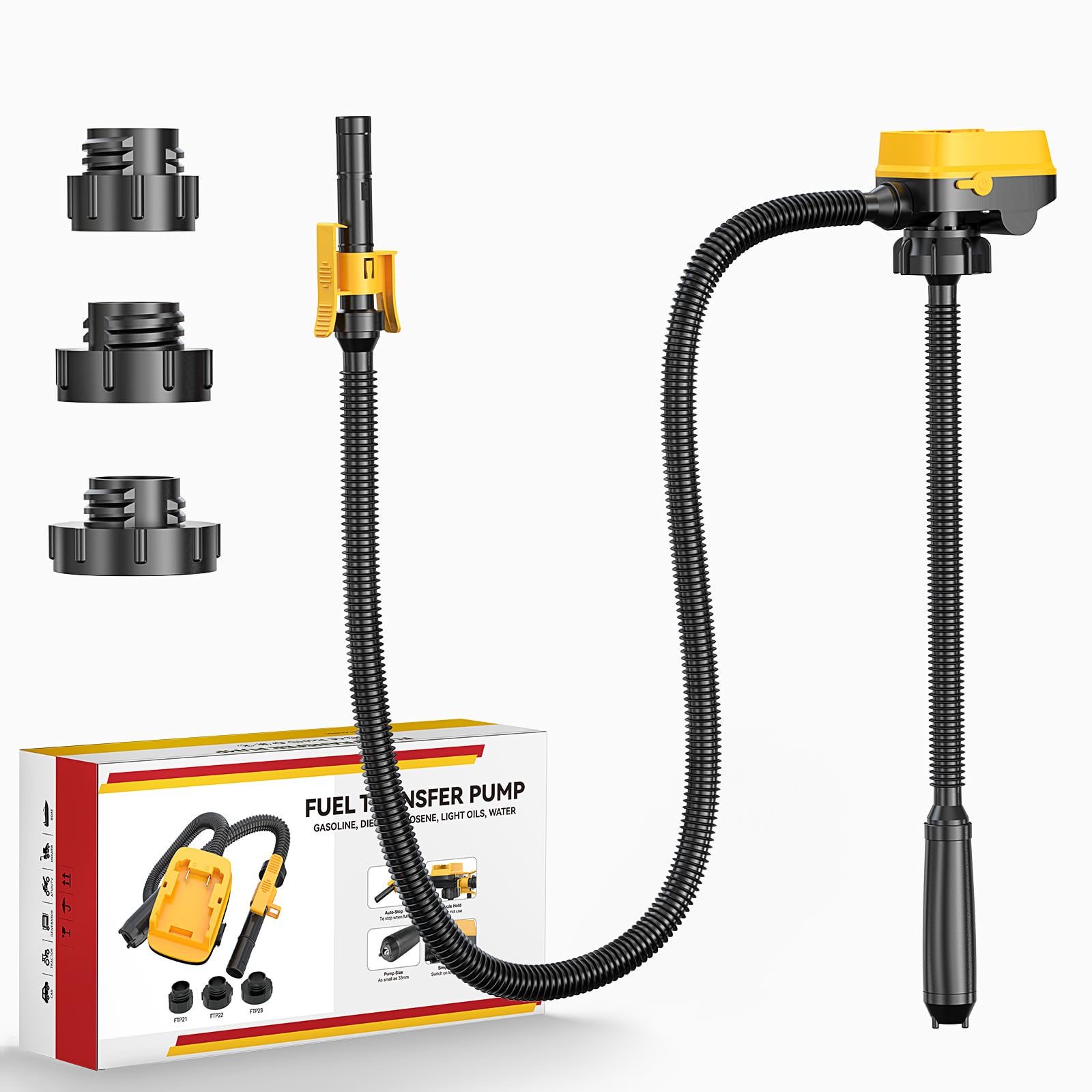 Automatic Fuel Transfer Pump AA Gas Can Pump Battery Operated with Auto