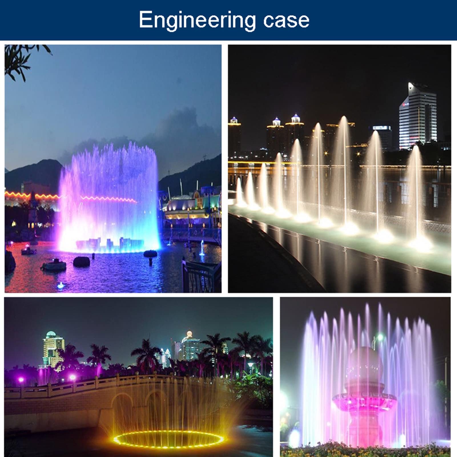 Tauchbare LED-Brunnenleuchte, Edelstahl-Unterwasser-Poollampe, IP68 wasserdichtes Ring-Landschaftslicht for Brunnen-Aquarium-Teichbeleuchtung(Yellow,15W-12V)