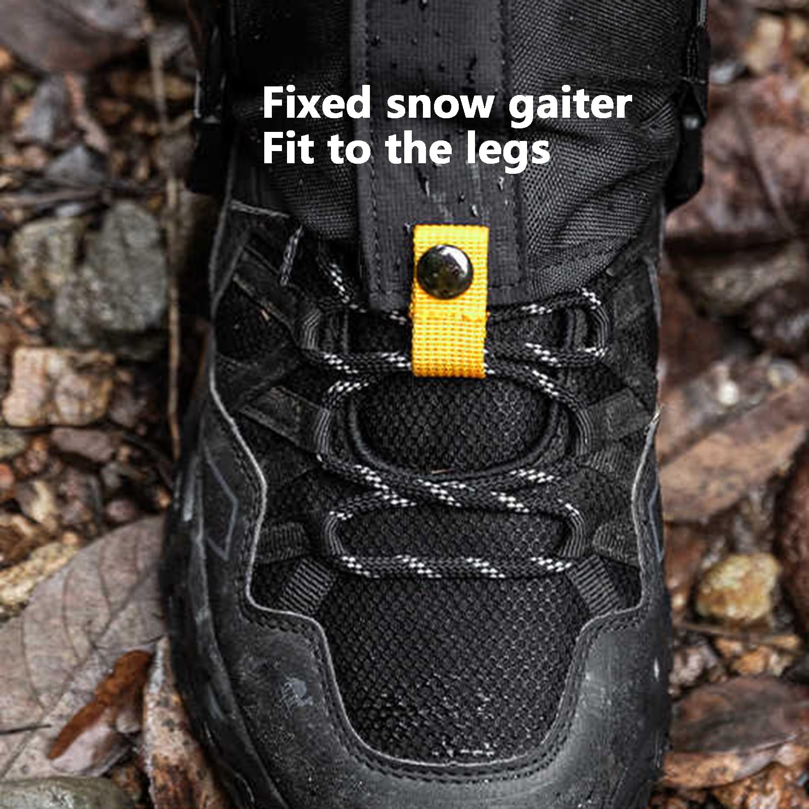 Polainas de Nieve, Polainas Ajustables for Exteriores, for Senderismo en Barro,y Nieve, Caza, Escalada o esquí, Unisex(Black,XS)