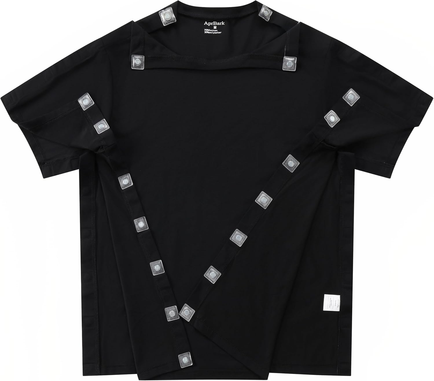 Post Shoulder Surgery Recovery Shirt with Magnetic Buttons for Women Crew Neck Tear Away Shirts for Shoulder Surgery for Men - Image 5