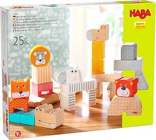 HABA Holzbausteine Bausteine Tierparade, Holz