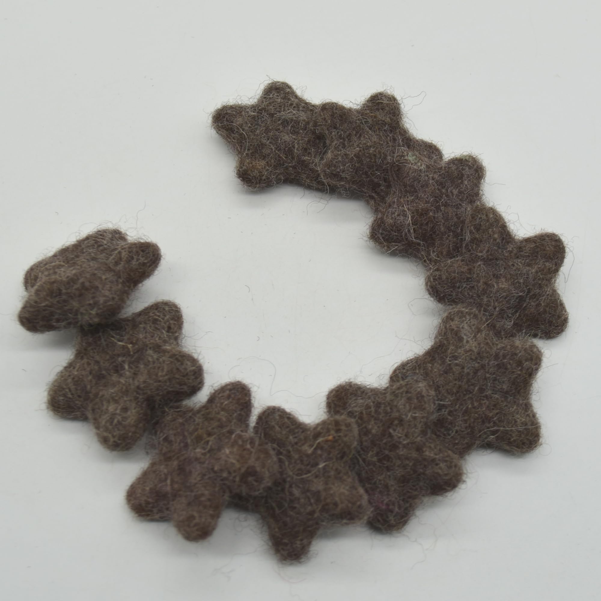 Oriental Direct 100% Wool Felt Stars - 3cm - 10 Felt Stars - Brown Mix