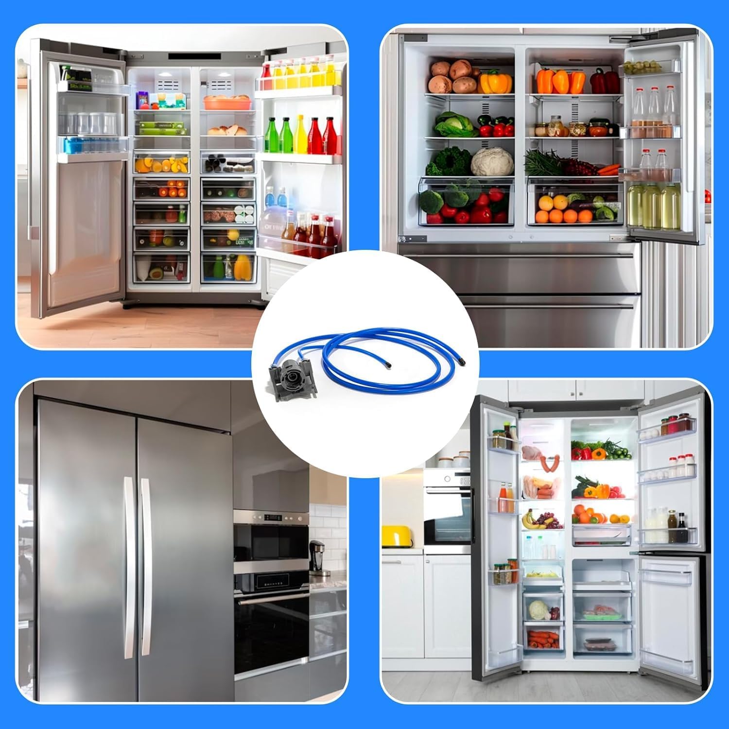 New Upgrade Model AKN72949003-Compatible with LG Refrigerator Part # akn72949003, Adaptable Models LMXS28626M、LFXS28968S Tube length 69.29 in (long tube) and 9.45 in(short tube),