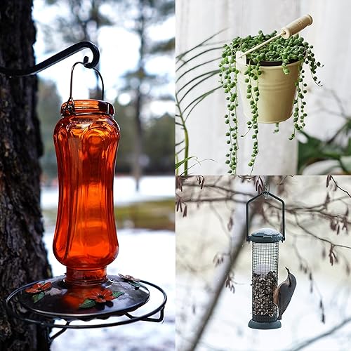 Miniatura 6 de uxcell Swivel Hanging Plant Bracket - Hand-Forged Plant Hook 15.7 Inches Swivel Plant Hanger for Hanging Bird Feeders, Wind Chimes, Flower Baskets