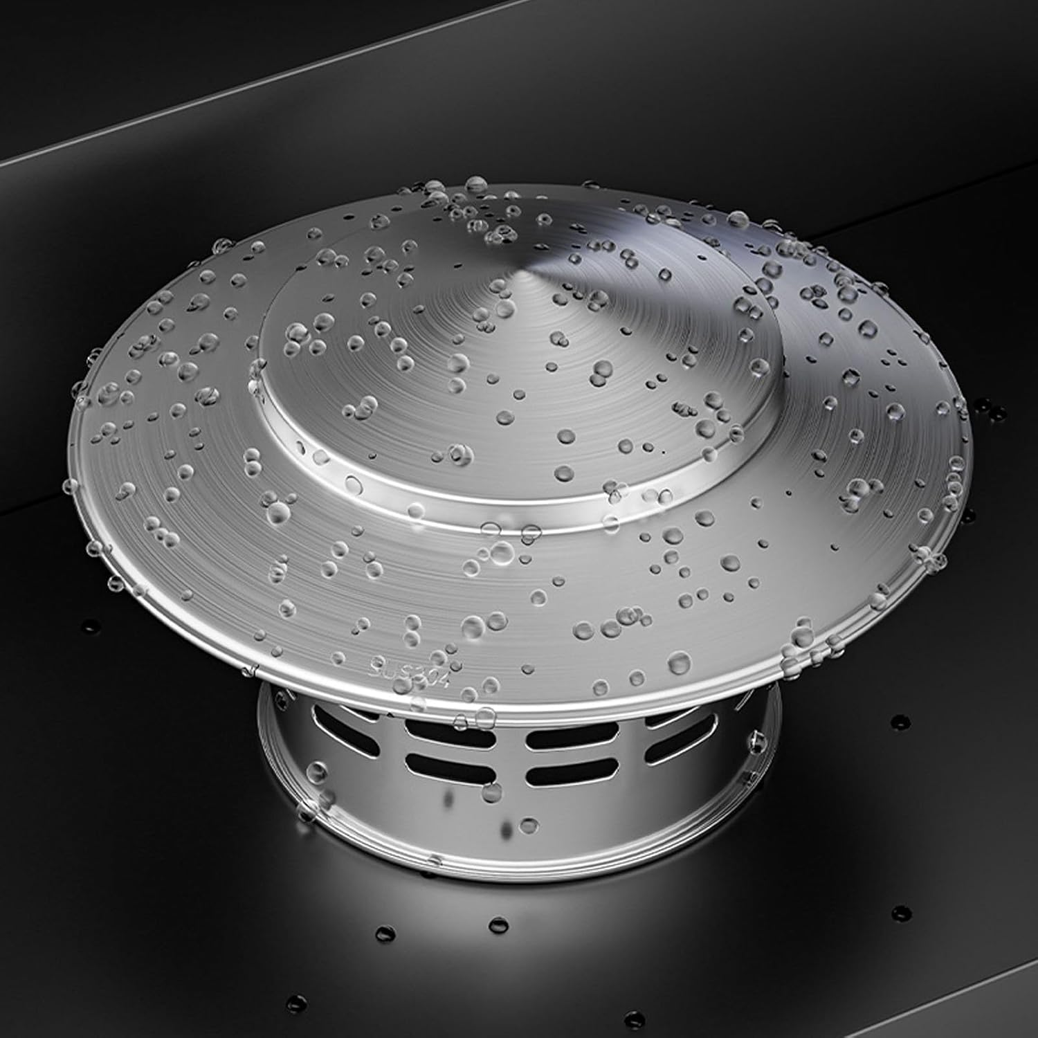 Chimney Cover, Chimney Rain Caps, Cone Roof Chimneys Cap, 304 Stainless Steel Fireplace Chimneys Caps, Chimney Rain Cap, Wind Directional Chimney Caps 110mm (4.33 in)(300mm (11.81 in))