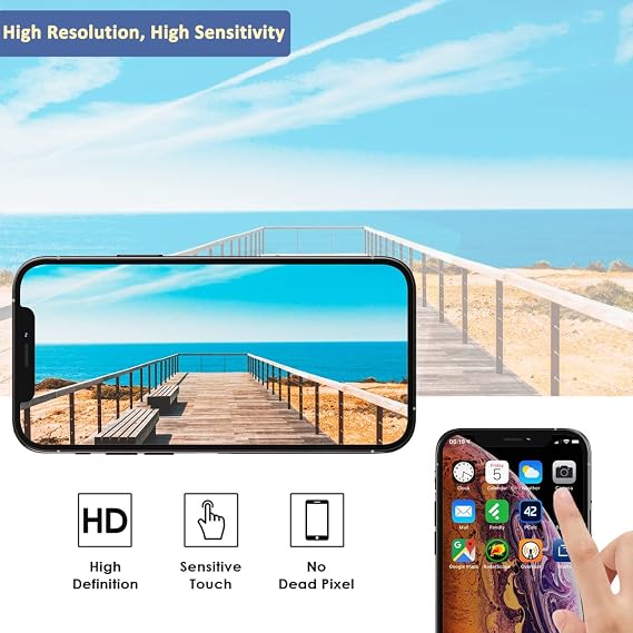 Yodoit for iPhone 11 Screen Replacement Kit Full HD COF LCD Display 3D Touch Digitizer Frame Full Assembly with Repair Tool for Model A2111, A2223, A2221 Black 6.1inch