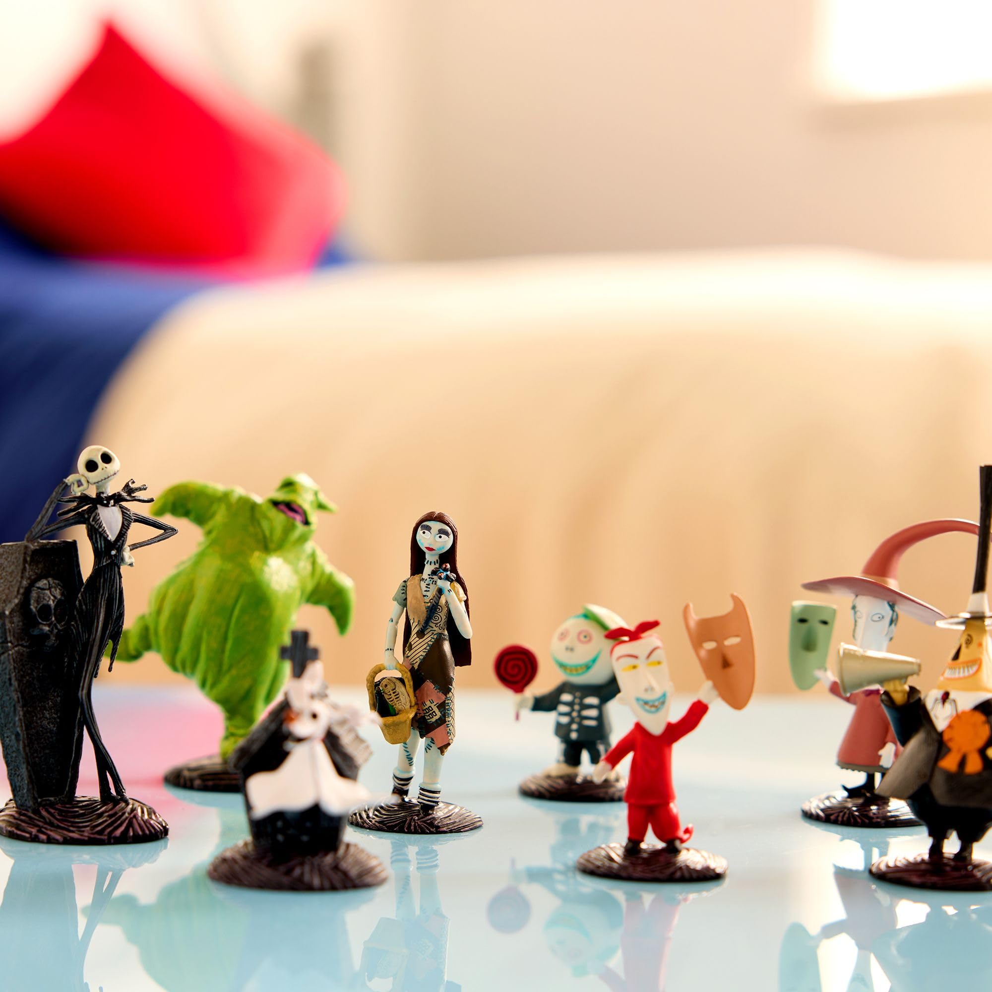 Disney Store Official Tim Burton's The Nightmare Before Christmas Toy Figure Set, 8 Toys including Jack Skellington, Sally - Image 3