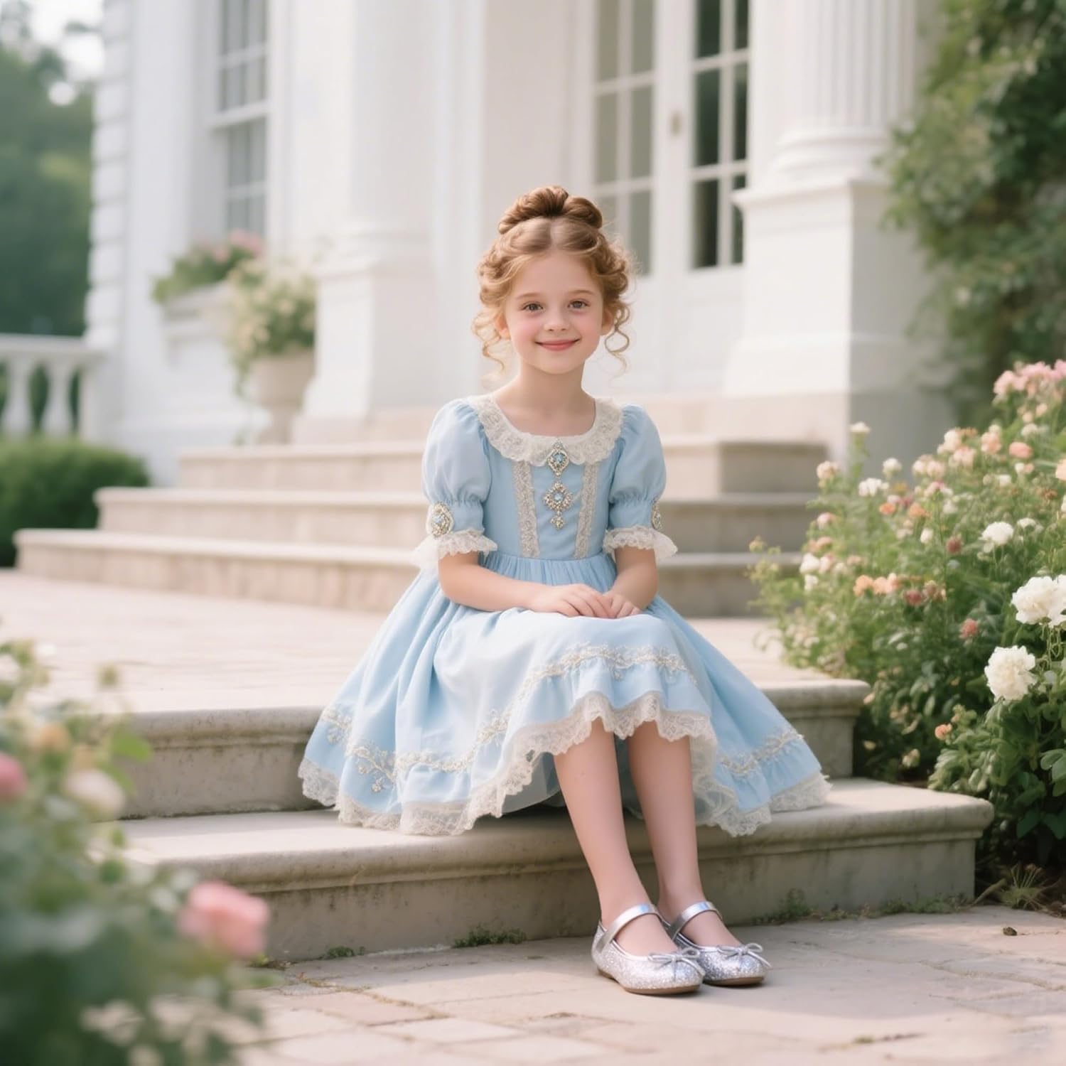 Kolan Toddler Little Girls Mary Jane Ballet Flat Soft Lining Dress Shoes - Image 3