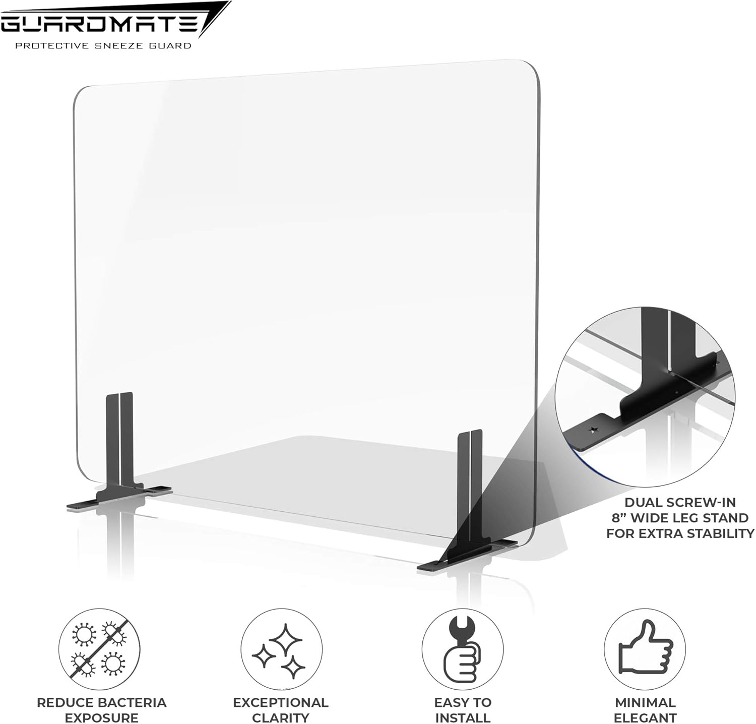Get Popular Offer GUARDMATE | Premium Plexiglass Shield Commercial Grade Sneeze Guard | Acrylic Divider Portable Plastic Barrier Shield Reception Desk Cashier Checkout Counter (36 Wide x 24 Tall) Up To 40% OFF GUARDMATE | Premium Plexiglass Shield Commercial Grade Sneeze Guard | Acrylic Divider Portable Plastic Barrier Shield Reception Desk Cashier Checkout Counter (36 Wide x 24 Tall)