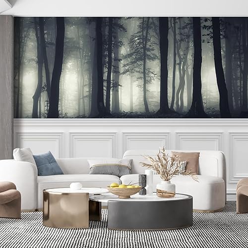 Empapelado Signford para pared, extraíble, diseño de bosque, para dormitorio y sala de estar