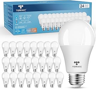 Torkase Light Bulbs, 13-Watt 1500LM(60-Watt to 100-Watt Equivalent), Sta...