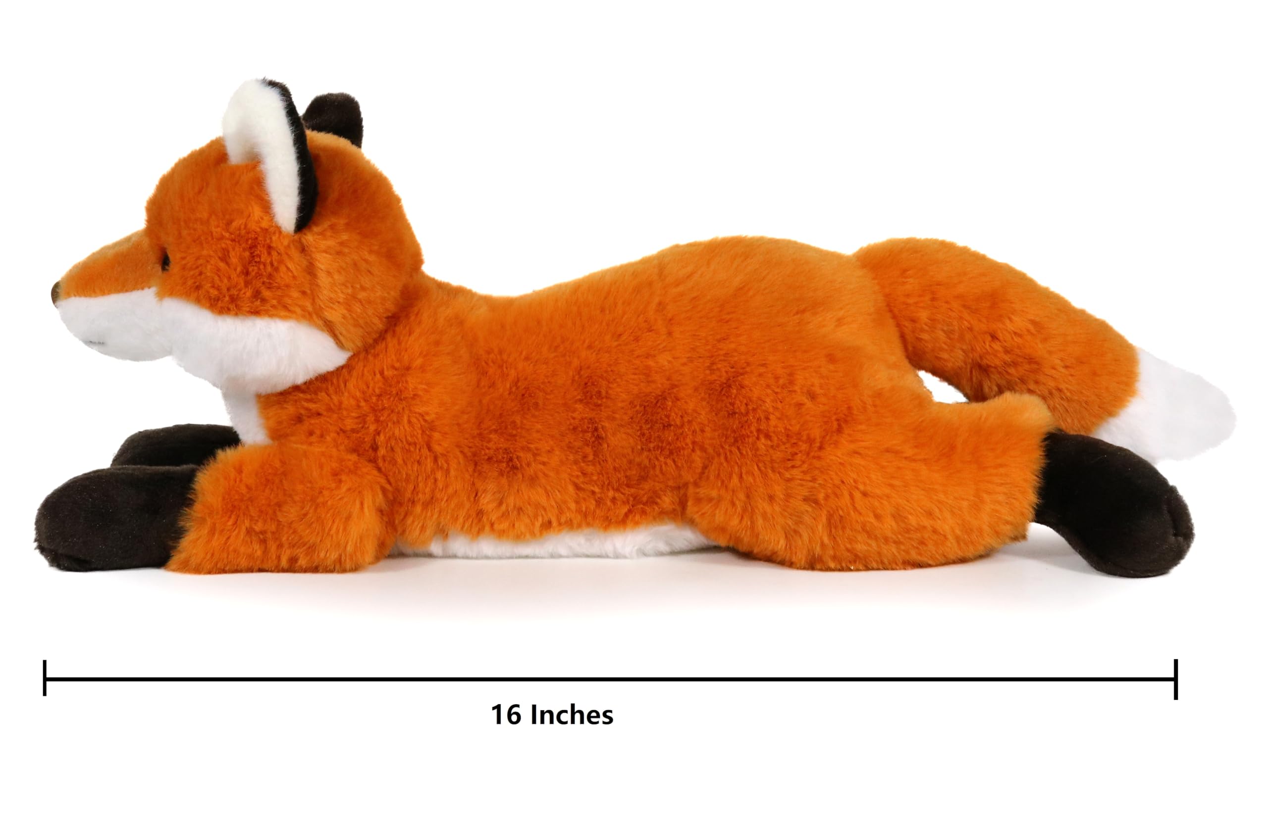 ICE KING BEAR Large Fox Soft Toy Stuffed Animal Plush 40cm (Weighted/2lb), 40cm length - Image 2