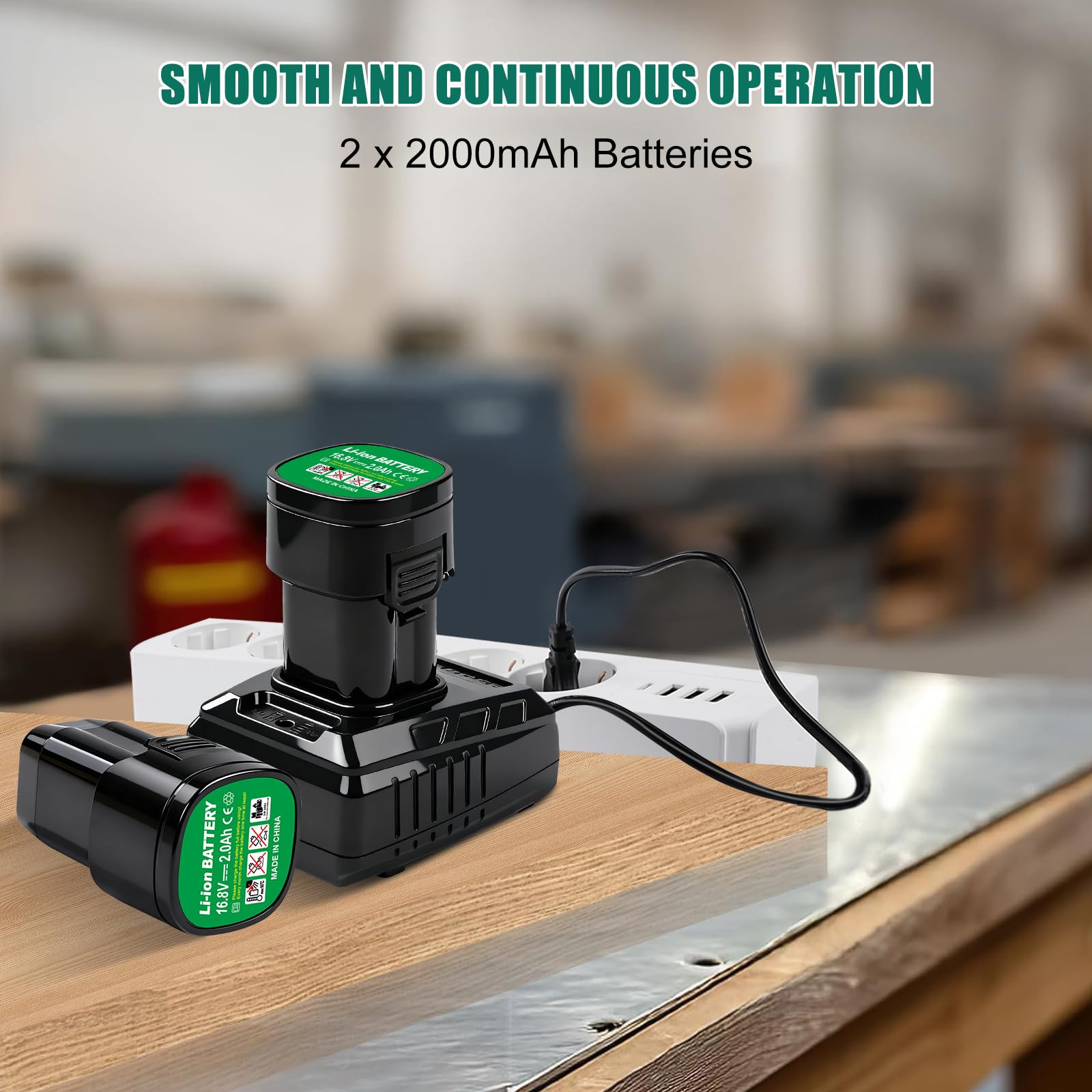 Trapano Elettrico A Percussione Senza Fili, Cacciavite Elettrico Con Coppia Regolabile, Mandrino Universale da 3/8 Pollici con 3 Punte+2 Batterie, per Foratura Del Calcestruzzo, Riparazioni Quotidiane