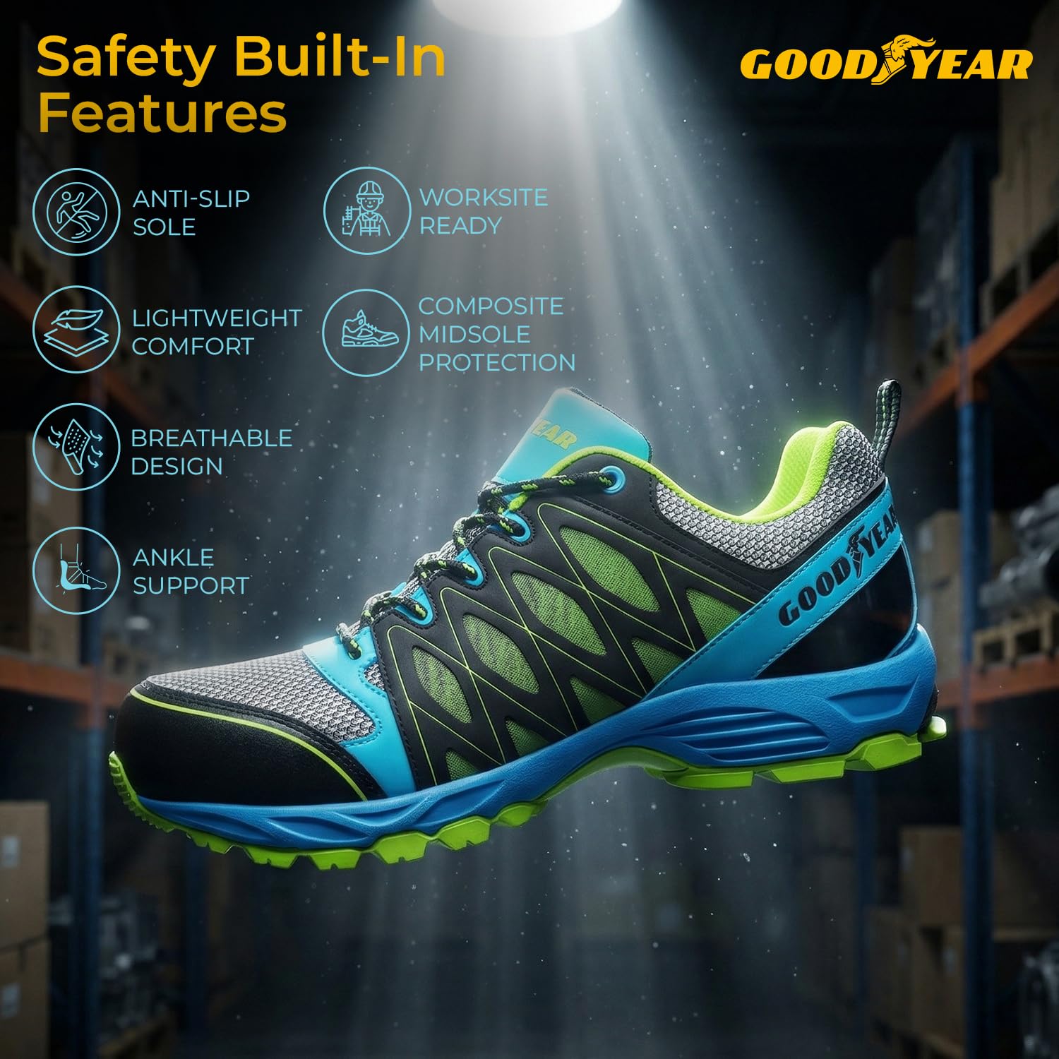 GOODYEAR Gyshu1503, m?skie buty ochronne, 46 EU, Mehrfarbig Multicoloured, 1