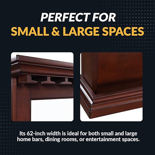 Miniatura 5 de Hathaway Espejo de barra trasera Sevilla nogal, 62" x 35.5"