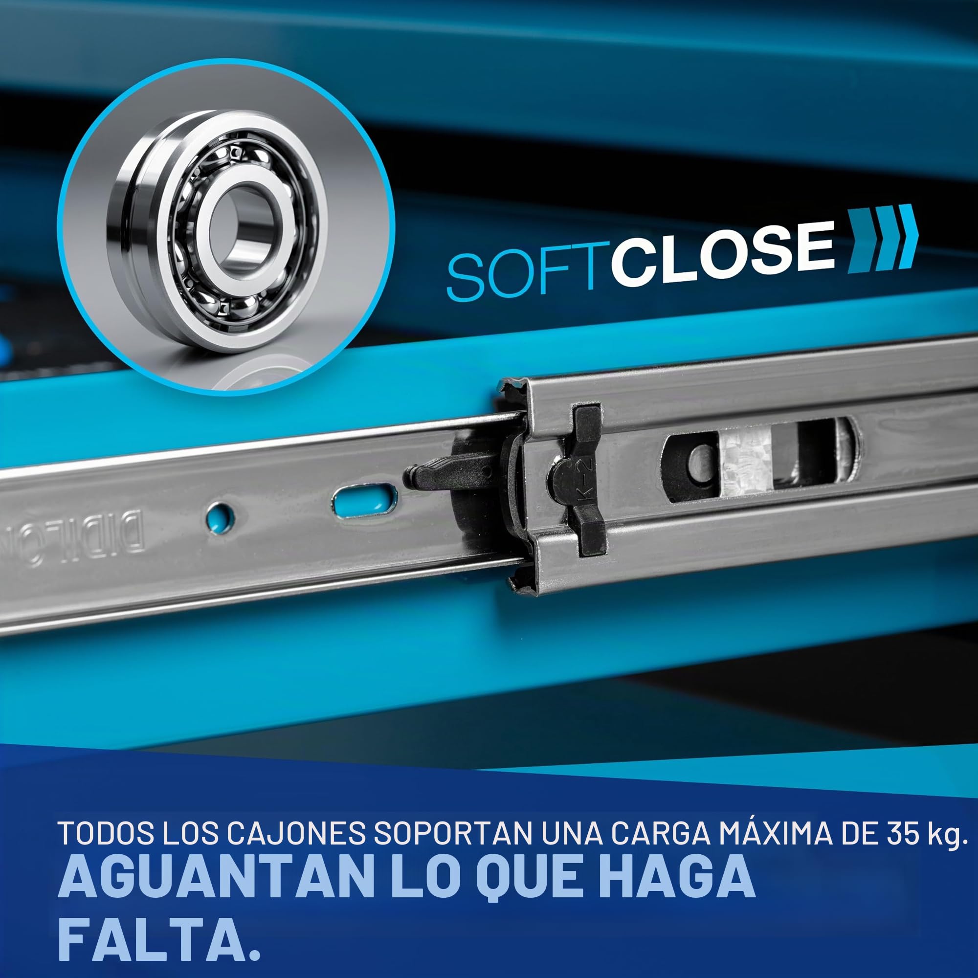 NTG Carro de herramientas XXL equipado con herramientas | 457 piezas | +12 cajones con cerradura | 10 de ellos con herramientas | con inserciones suaves en aspecto de carbono | carro de taller caja de