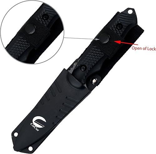 Miniatura 3 de Cuchillo de supervivencia, cuchillo de hoja fija con funda para principiantes, cuchillo pequeño EDC de 4 pulgadas, cuchillo de regalo de acero