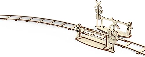 Miniatura 4 de WOODEN.CITY Modelos de madera 3D construibles para adultos, paso circular a través del tren, ferrocarriles, fiesta de cumpleaños para adultos,