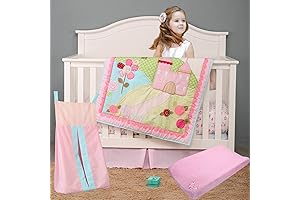 Blossom Bunnies Pretty Pink Floral Crib Bedding - The Majestic 5-Piece Castle...