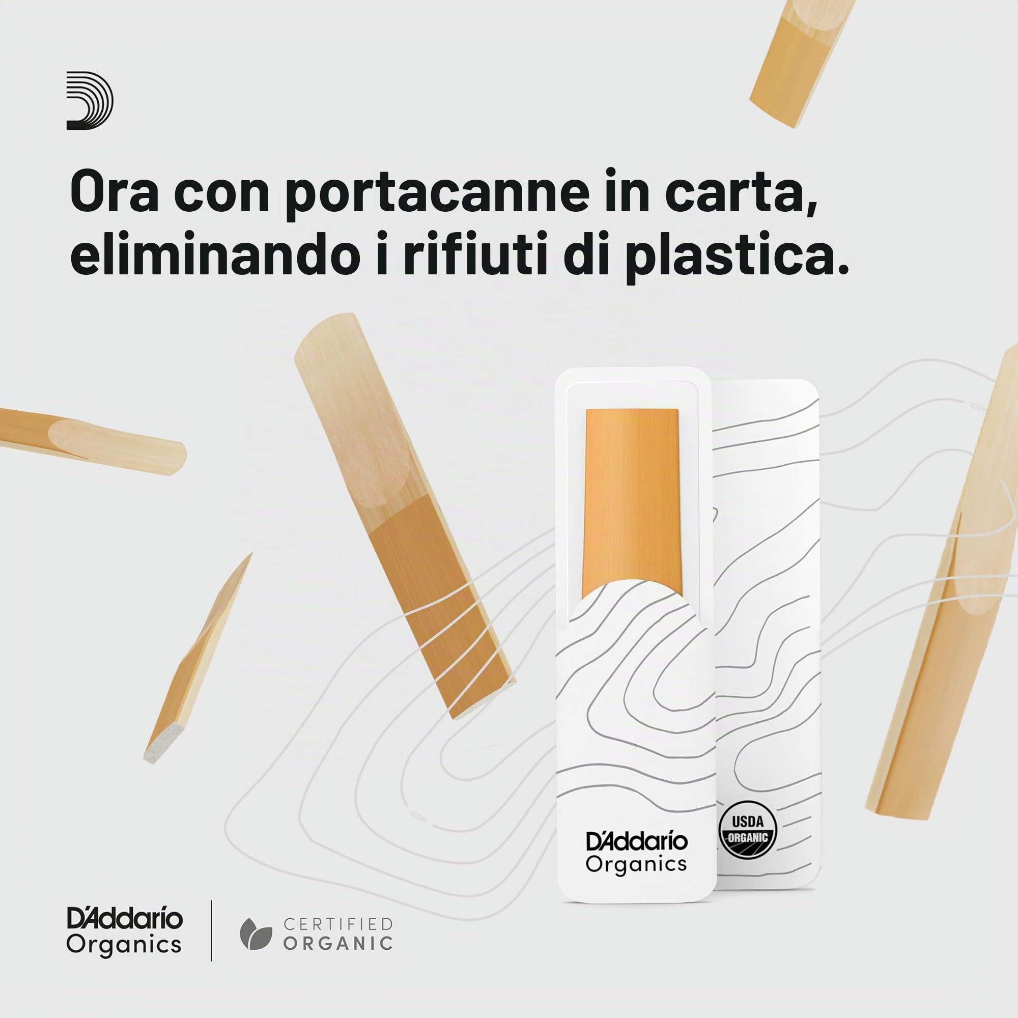 Rico Organic Clarinetto Basso Ance Forza 3.0, Confezione da 10