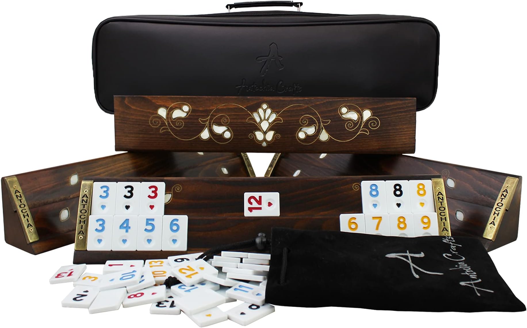 Wooden Rummy Cube Board Game Set - Handmade