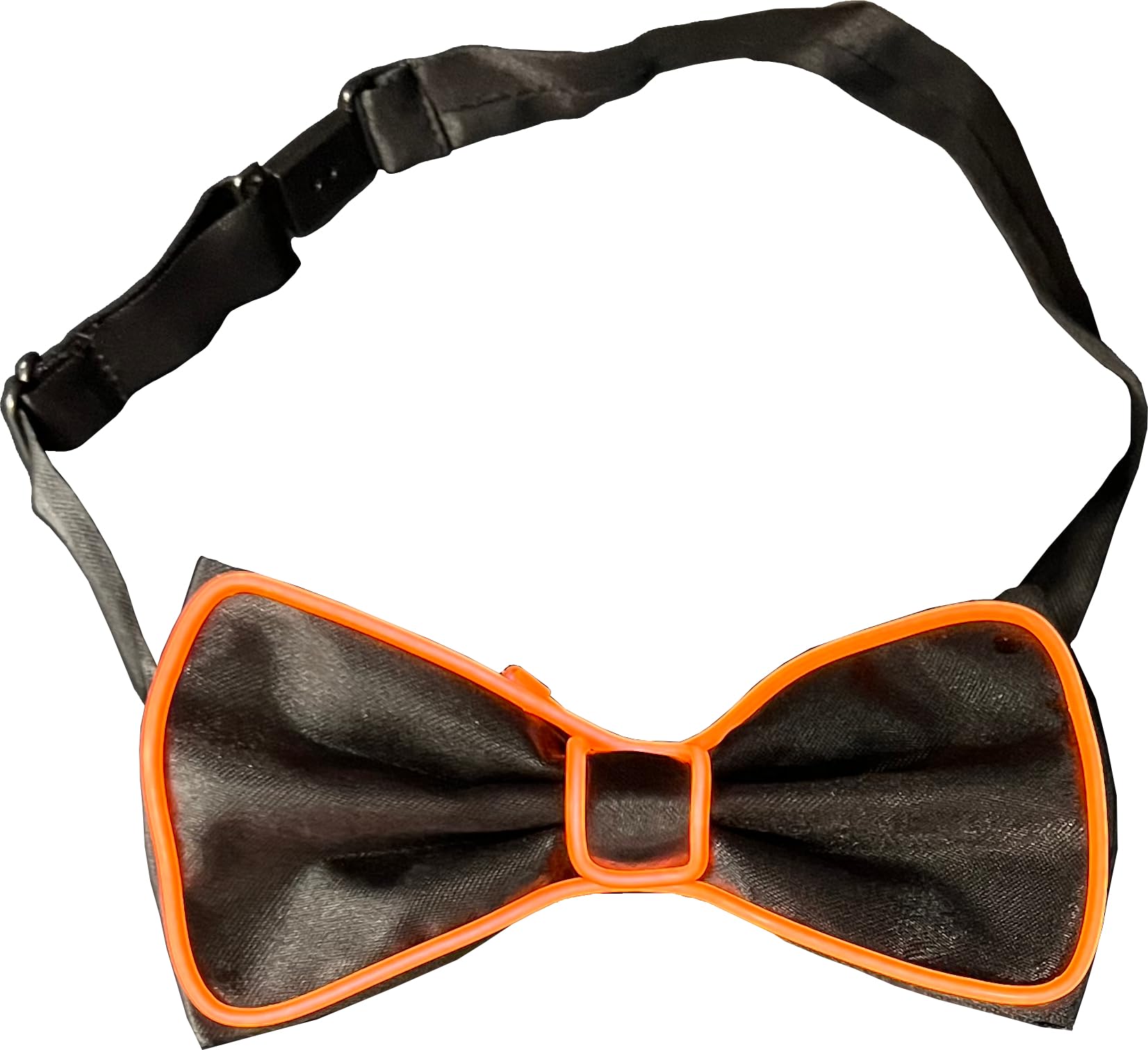 Adult's Orange Lite Up Bow Tie Costume Accessory