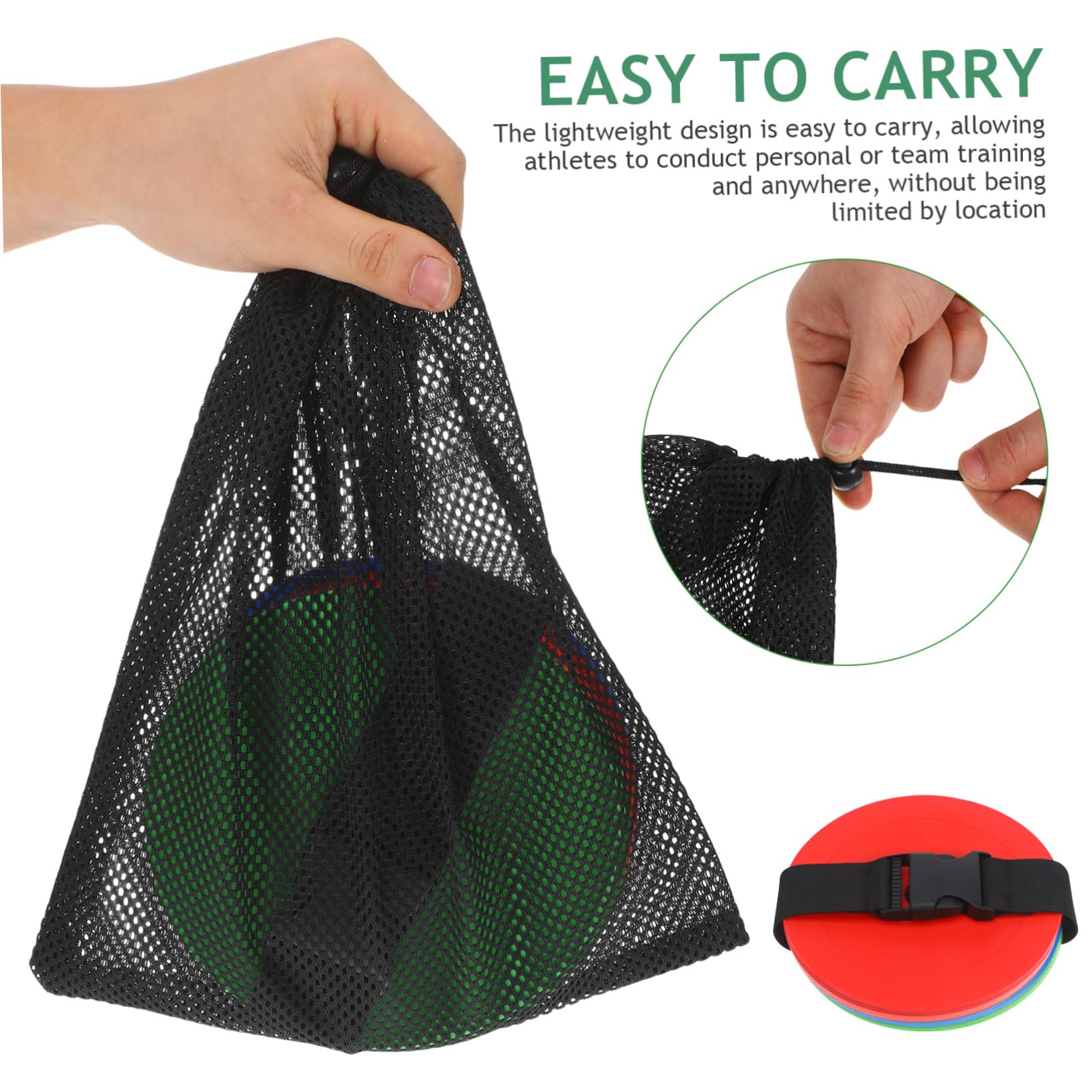 BESTonZON 12pezzi Coni Piatti da Calcio per Allenamento Sportivo Marcatori Disco Piatto per Agilità e Giochi in Classe di Coni per Calcio e Basket Resistente all Usura e Facile da Trasportar