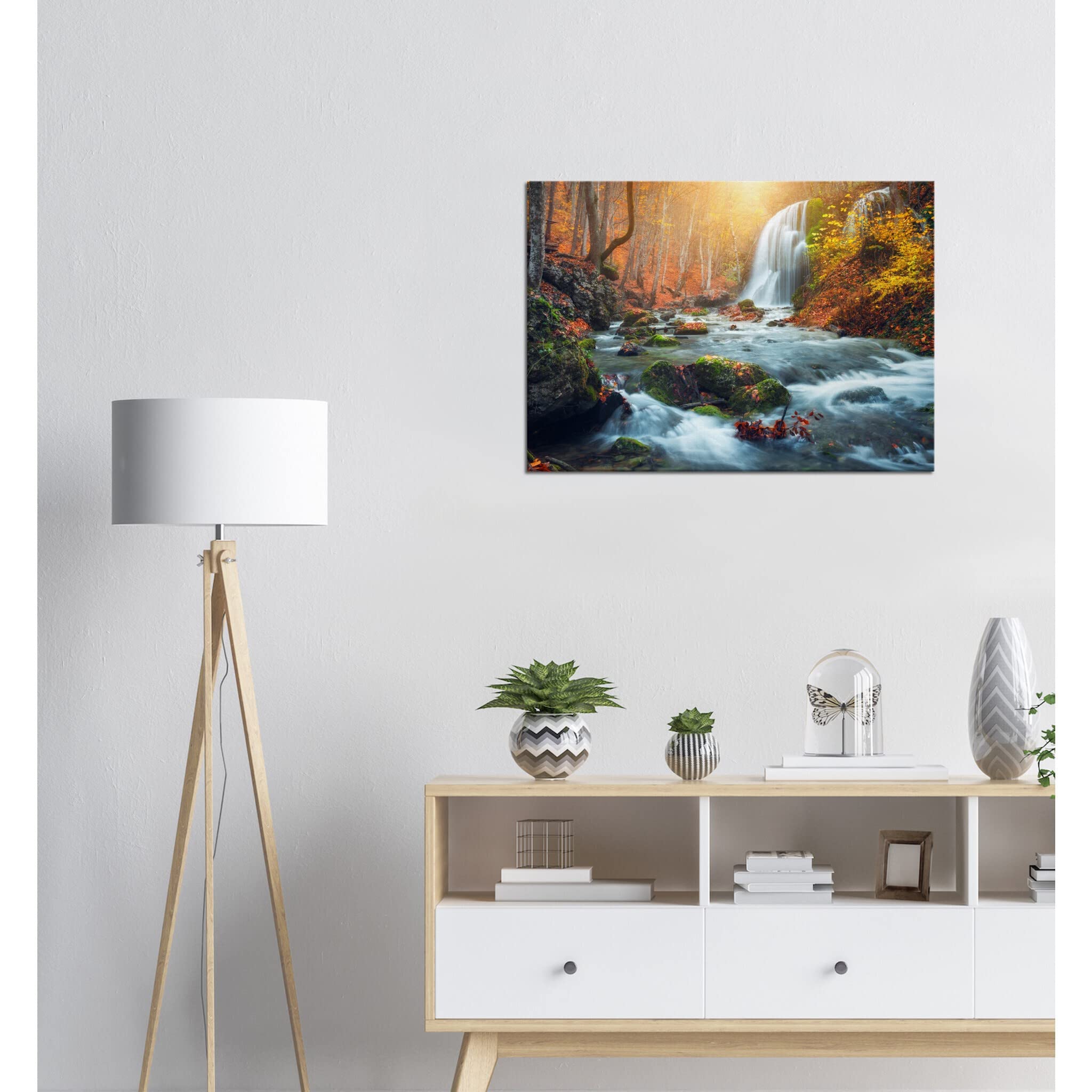 Toile encadrée Cascade d'automne pour réveiller un mur vide