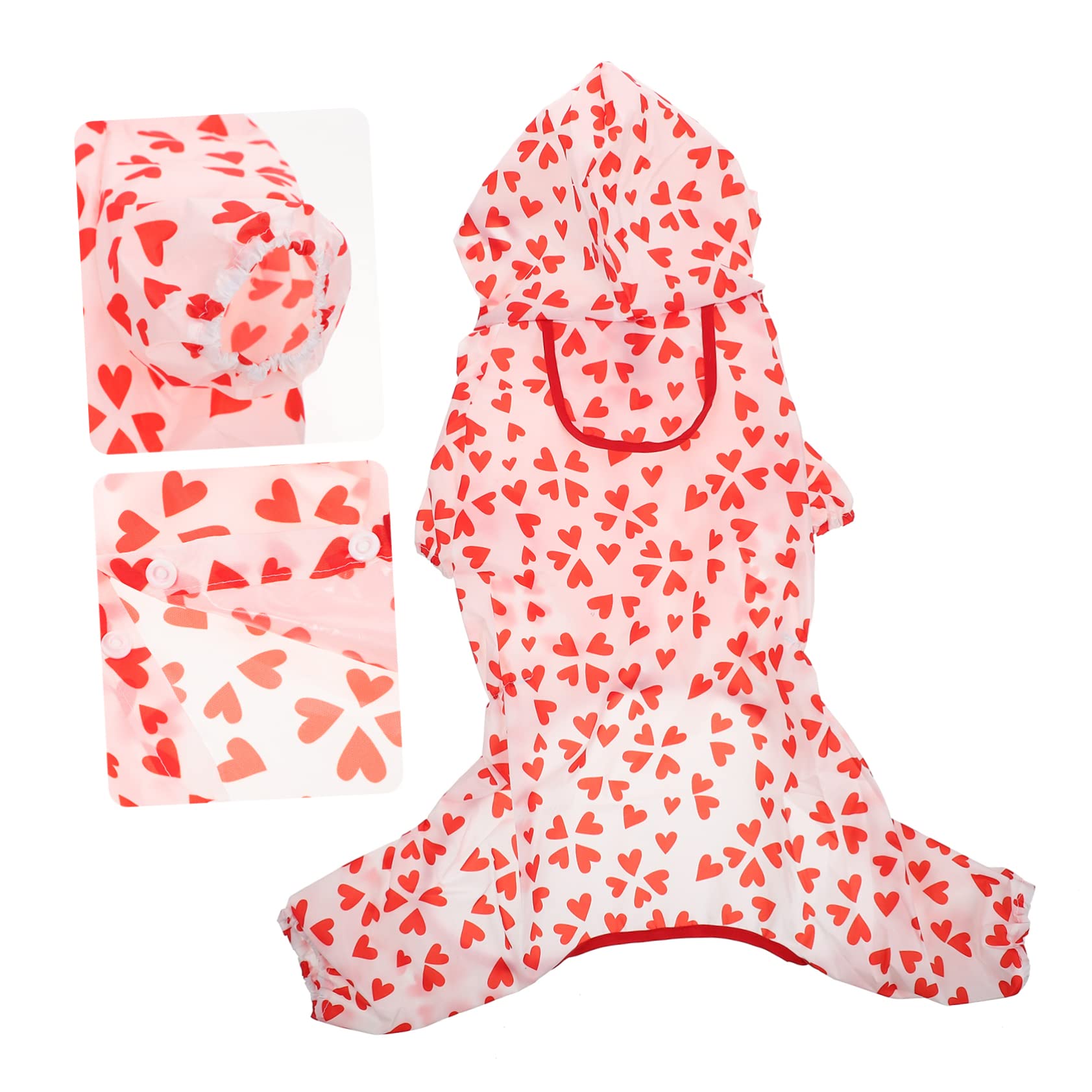 FRCOLOR 5pièces Manteau De Pluie Imperméable pour Chien Respirante Polyester Poncho pour Chiens De Moyenne Et Petite Accessoire Pratique pour Activités Extérieures