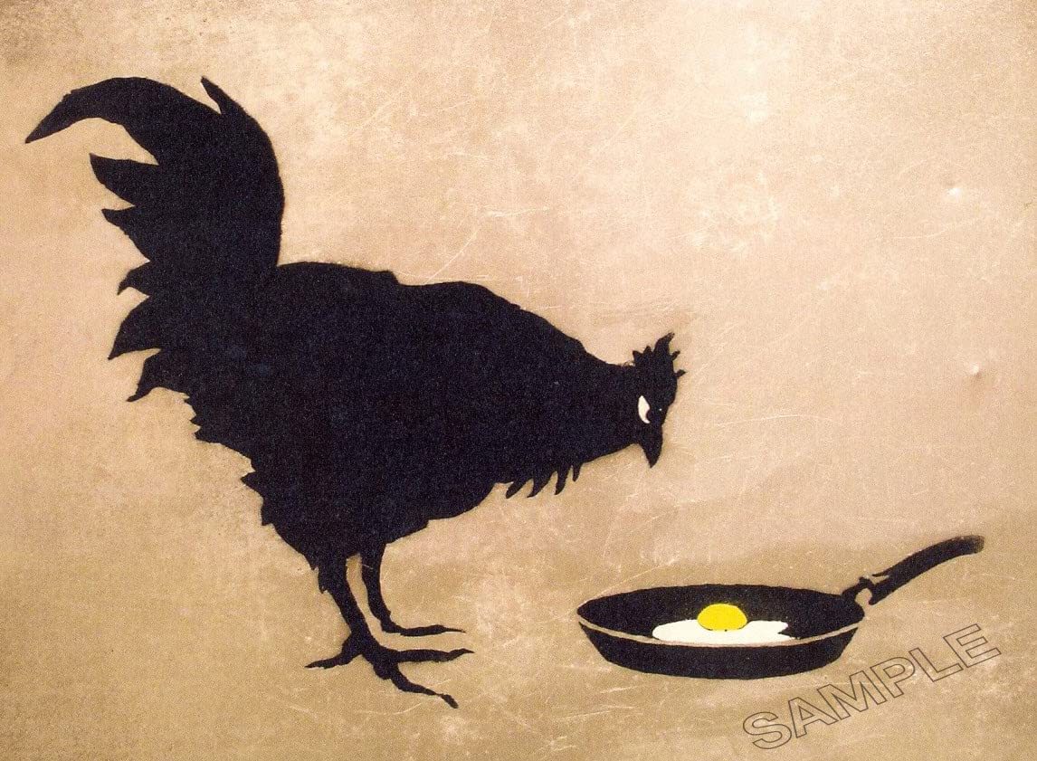 Banksy Poster Chicken And Egg Photo Wall Art Picture A4