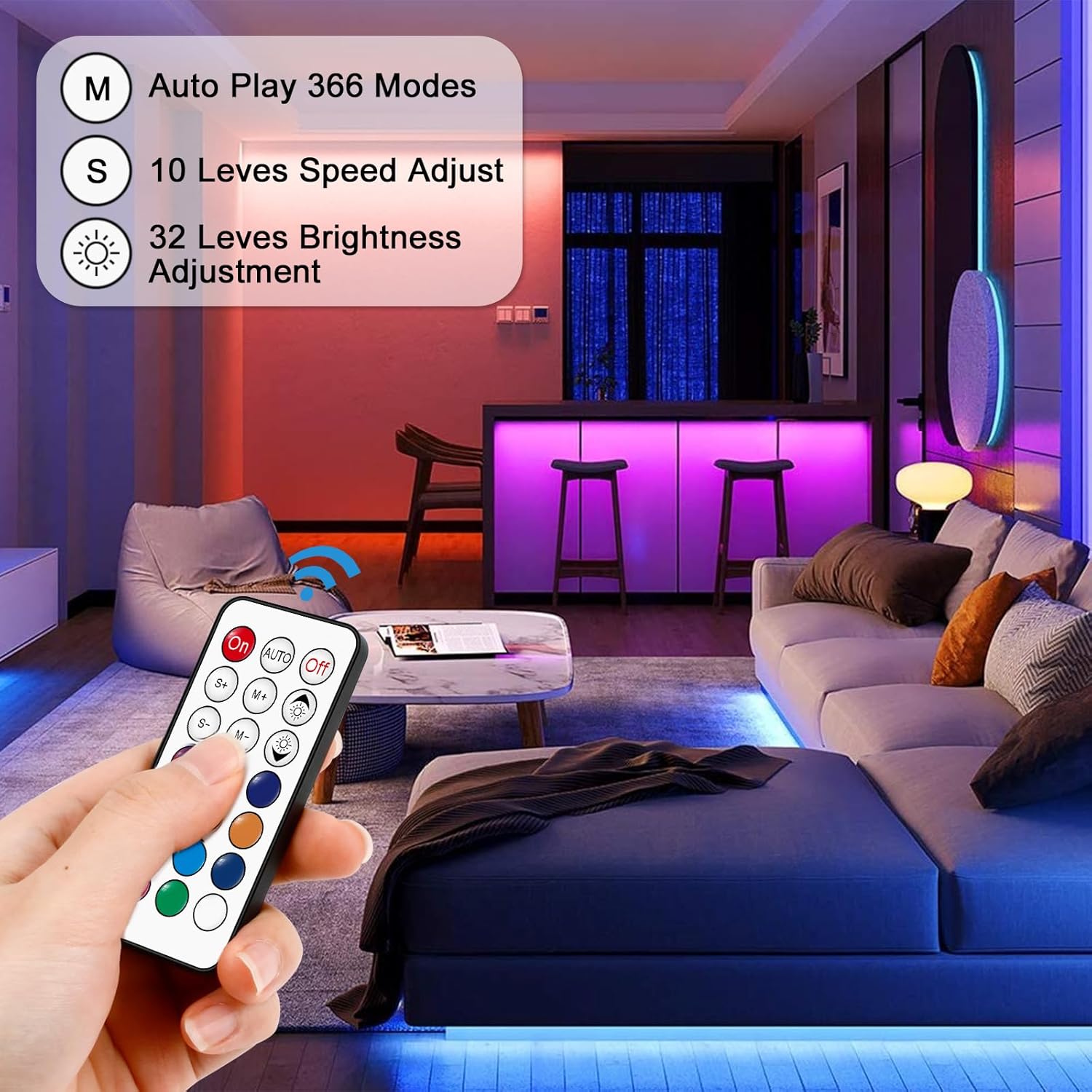 RF Remote Control in use with LED strip lights