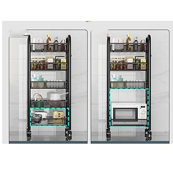 BQKOZFIN キッチンワゴン ラック 5段 キッチン キッチンシェルフ 収納 特価商品】BQKOZFIN キッチンワゴン ラック 5段 キッチン