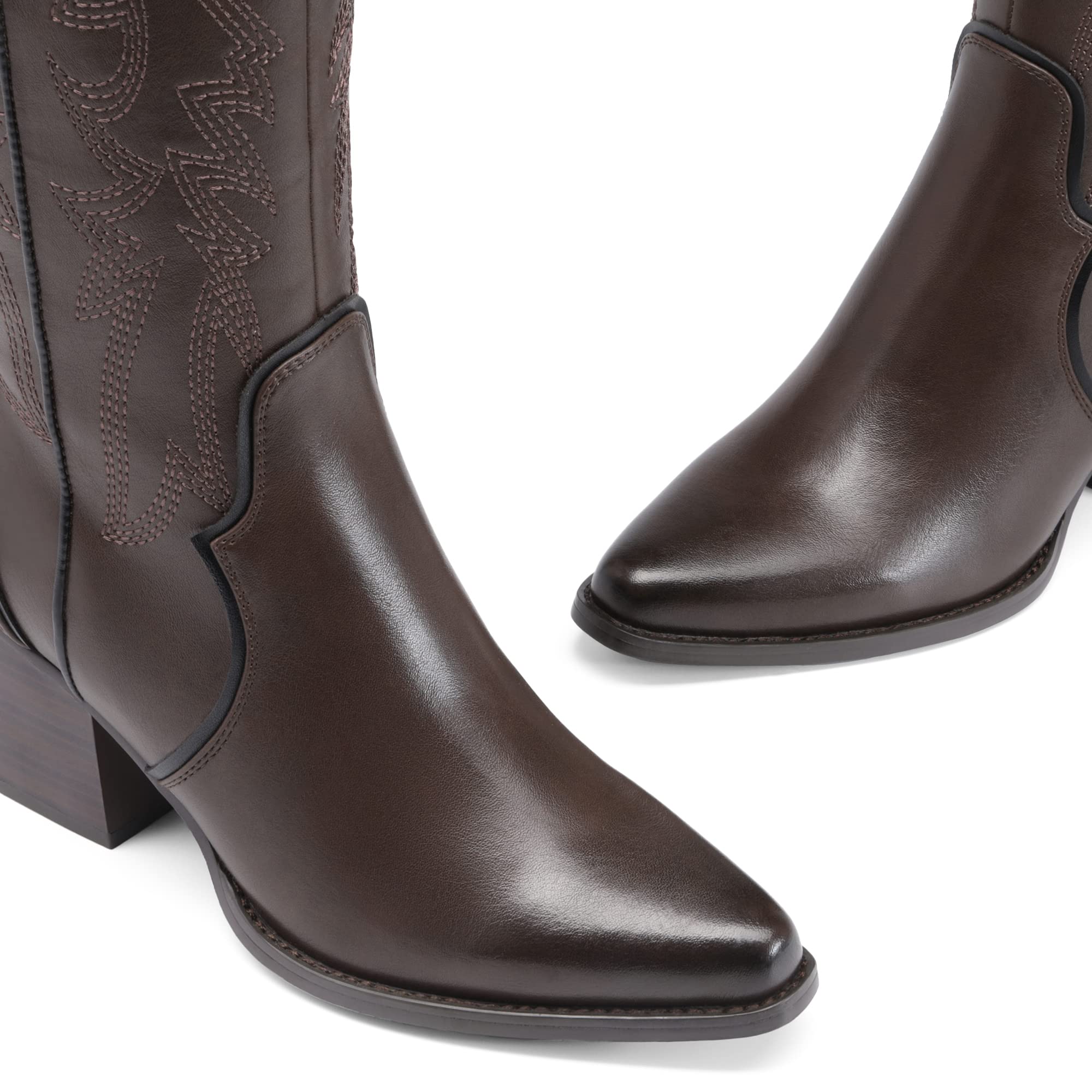DREAM PAIRS Donna Stivali Alti al Stivali Alti con Tacco A Blocco Donna Casual Boots Stivali da Donna