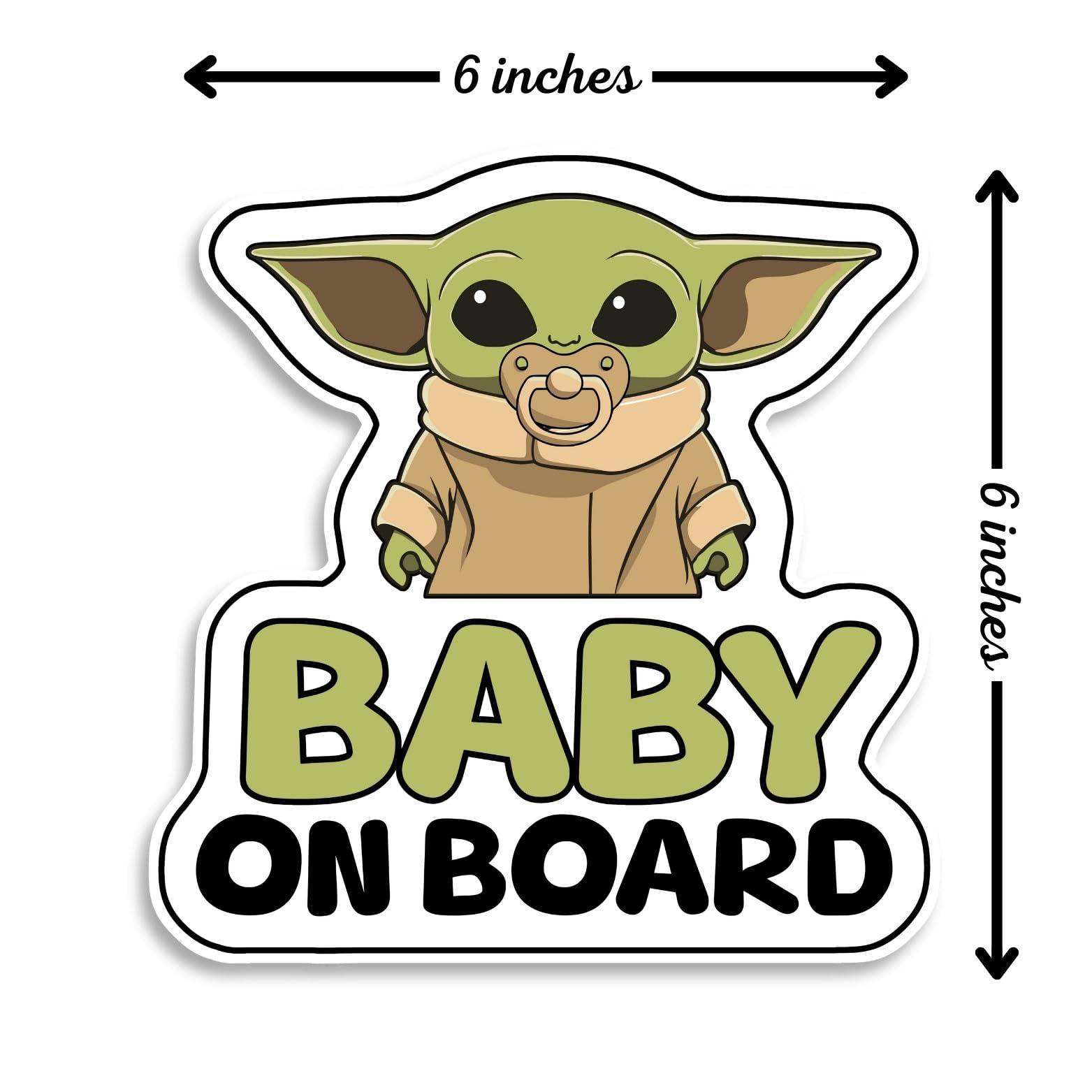 Baby On Board Signs For Car, 6.5 X 6 Baby Dino On Board, Waterproof And UV-Resistant Baby On Board Sticker, Durable Baby Sign For Safety Awareness, Easy To Apply For Window