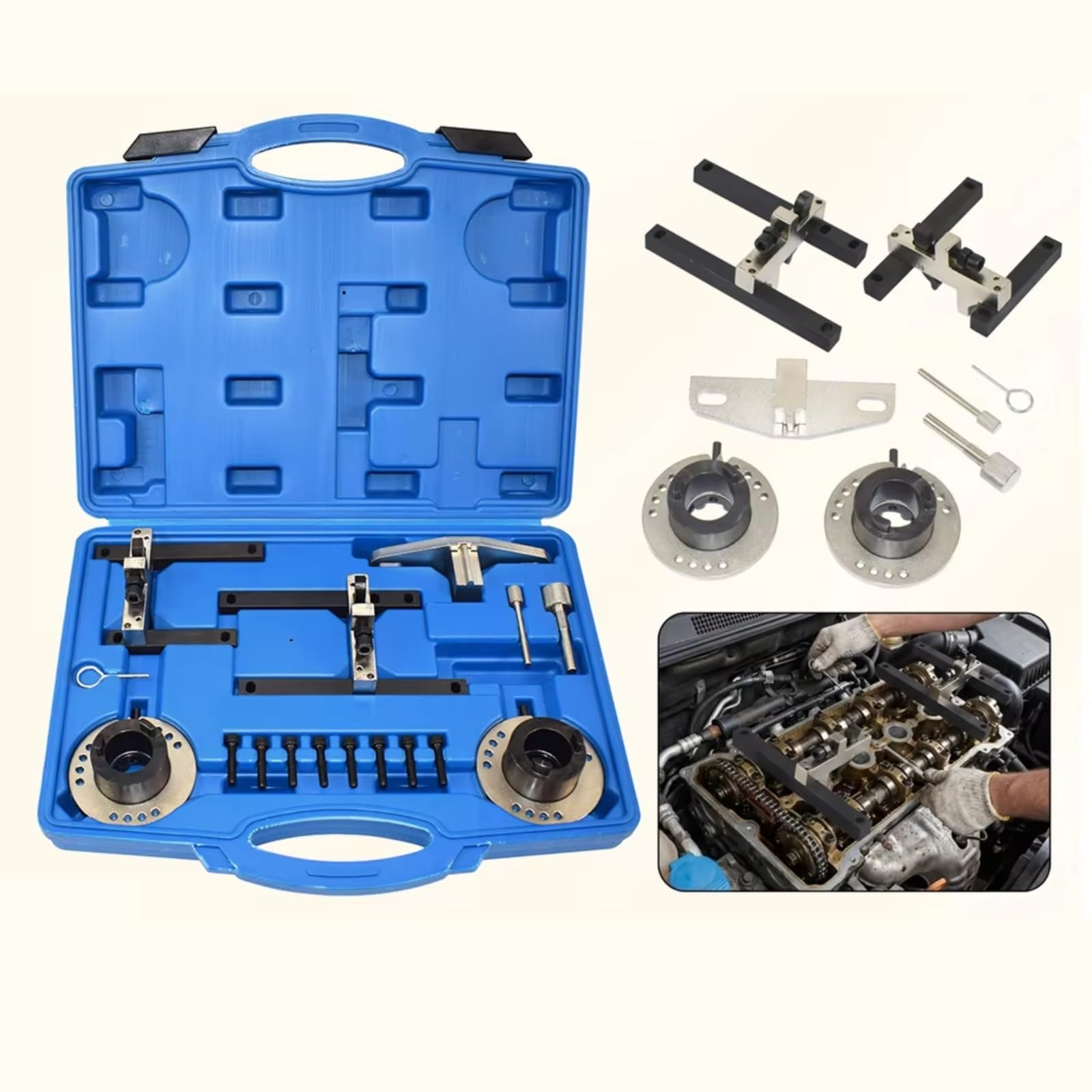 Strumento Bloccaggio Motore Compatibile con Ford per Tourneo per Connect per Grand per C-Max per Focus per EcoBoost 1.0 3 Cilindri Set di Strumenti per La Messa in Fase del Motore