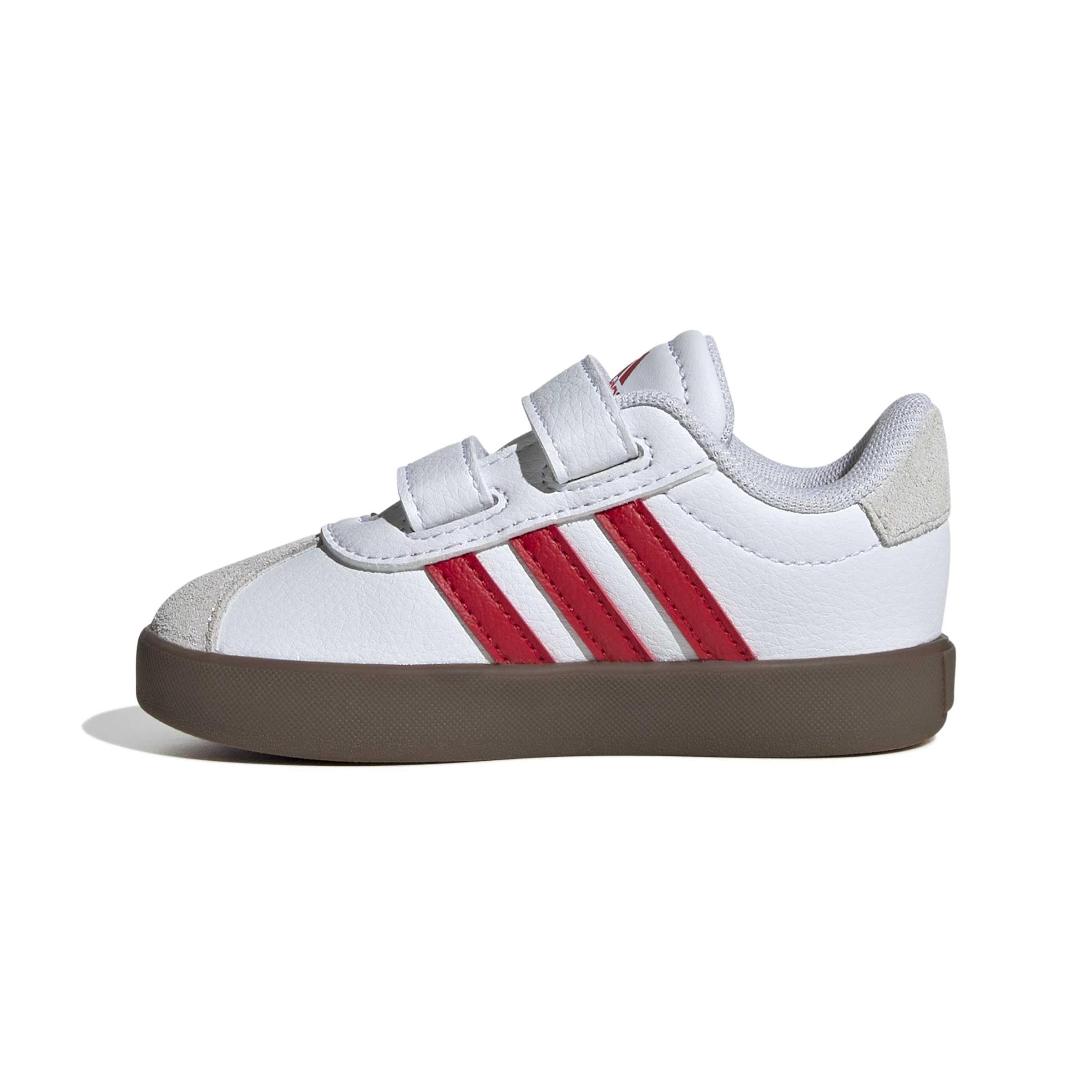 adidas Boys Vl Court 3.0 Slip On Sneakers Shoes Casual - Pink, White