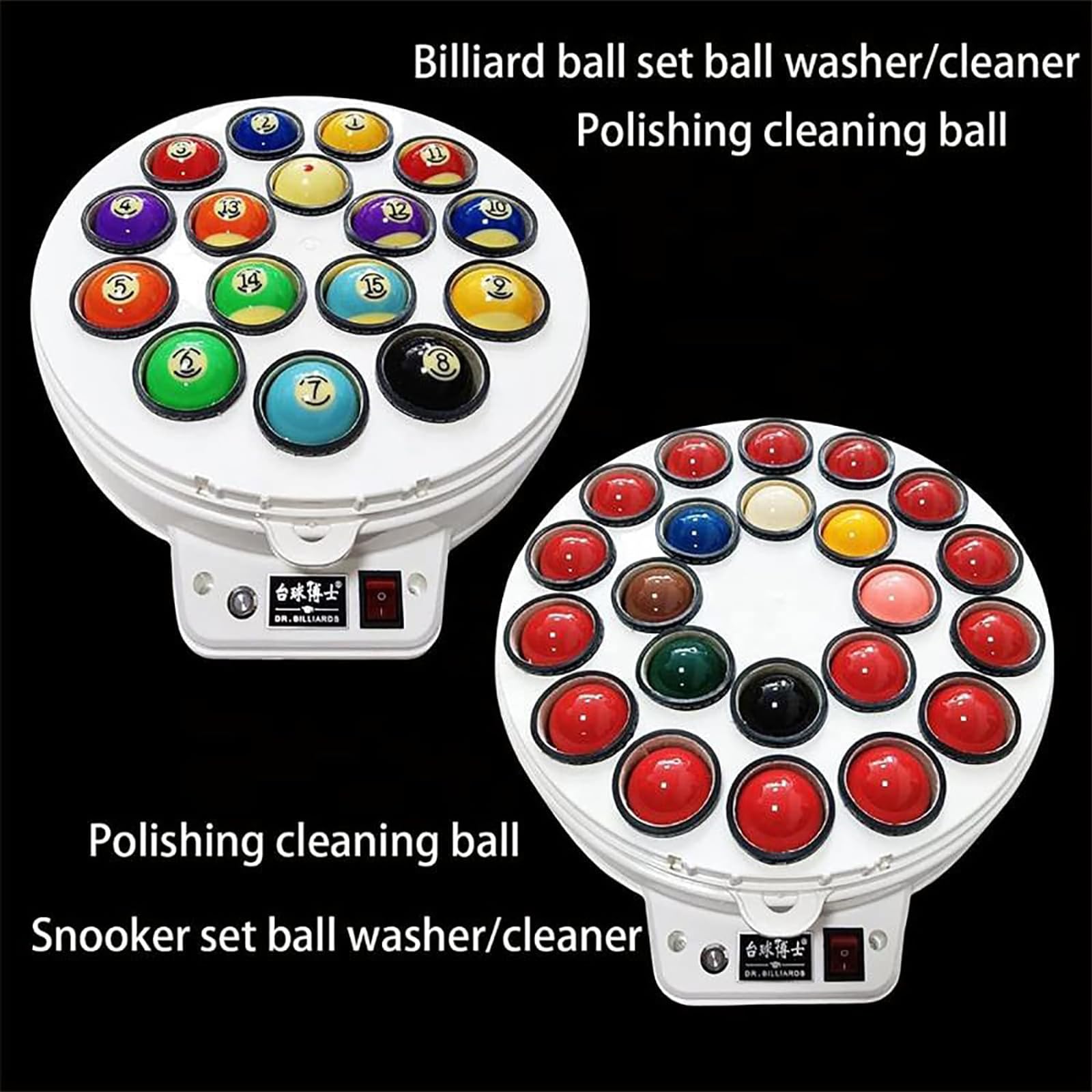 Reiniger für Billard- und Snookerkugeln, Kapazität 16/22 Kugeln, für Billardkugelspiel und Snooker-Kugel-Set (Größe: 22 Bälle)