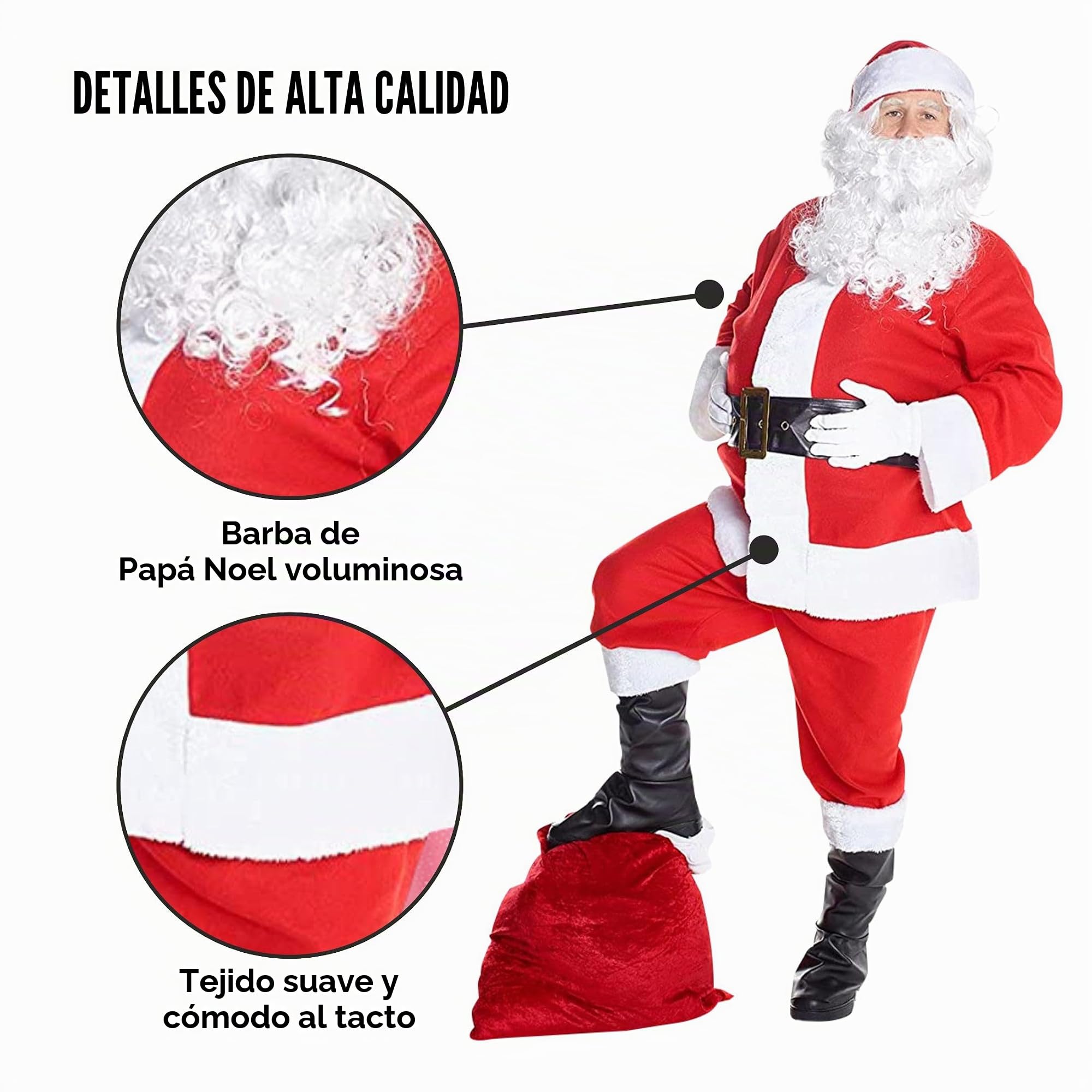 Morph Disfraz Papa Noel Adulto, Traje Papá Noel, Traje Papa Noel, Disfraz Papa Noel Hombre, Papa Noel Disfraz Hombre, Disfraz Navidad Adulto