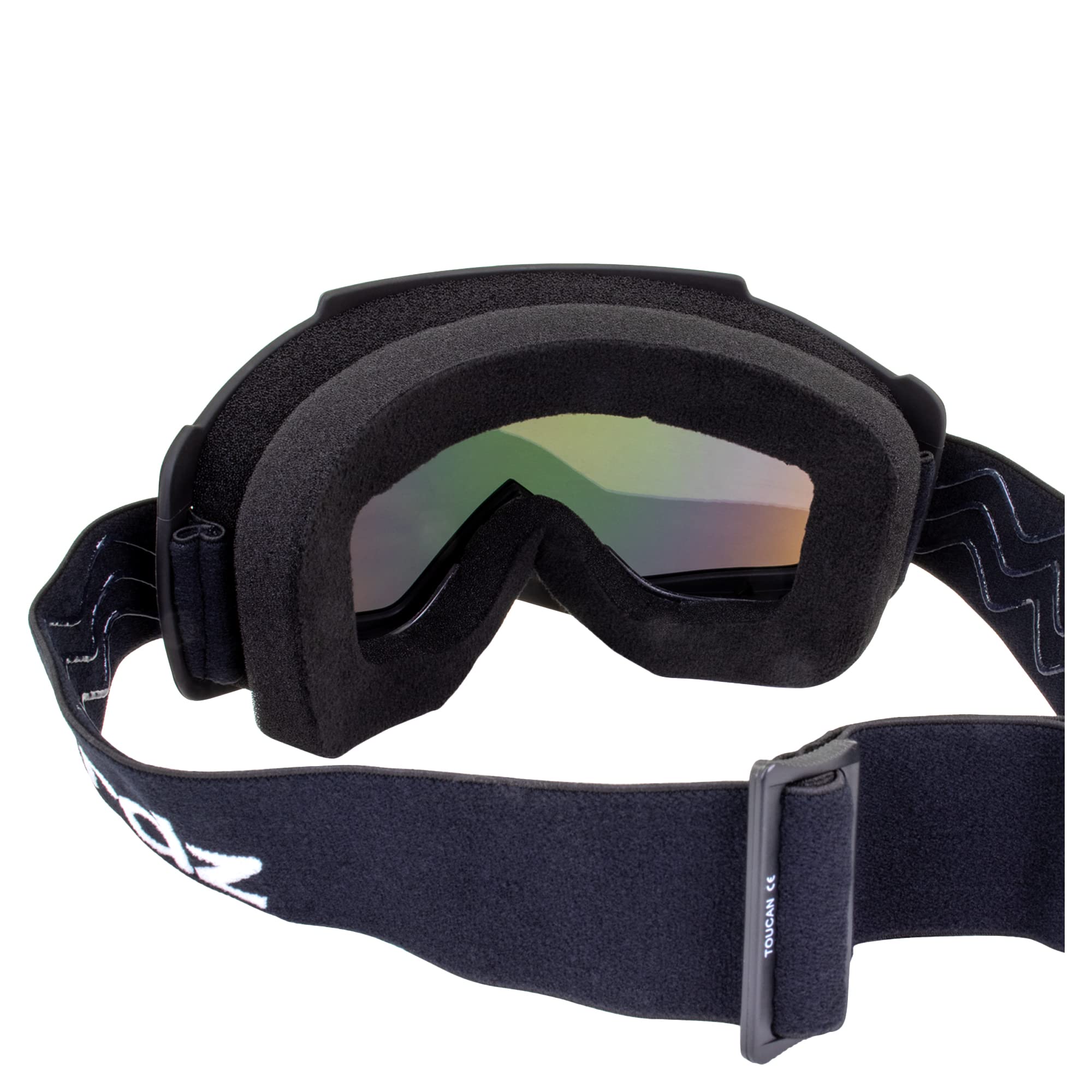 Birdz Lunettes Toucan Moto ATV Rembourrées Protège-nez amovible Verres miroir rouge et bleu