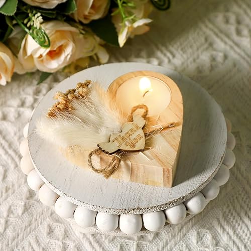 Miniatura 7 de MTLEE 50 velas de boda, regalos de despedida de soltera, regalos de boda para invitados, regalos de agradecimiento rústicos a granel, velas de té